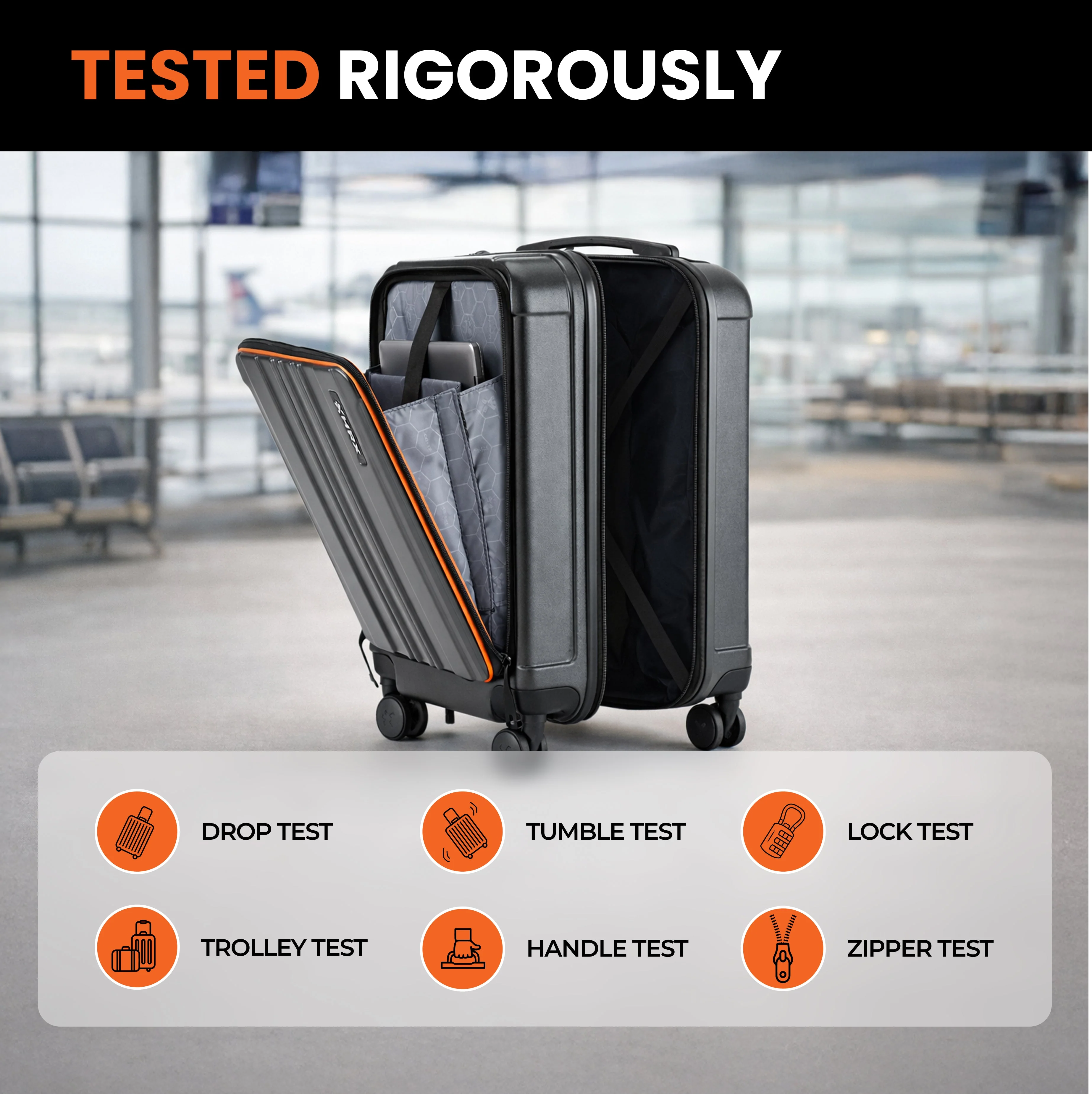 HRX Force Urban Trolley with Laptop Compartment - Image 14