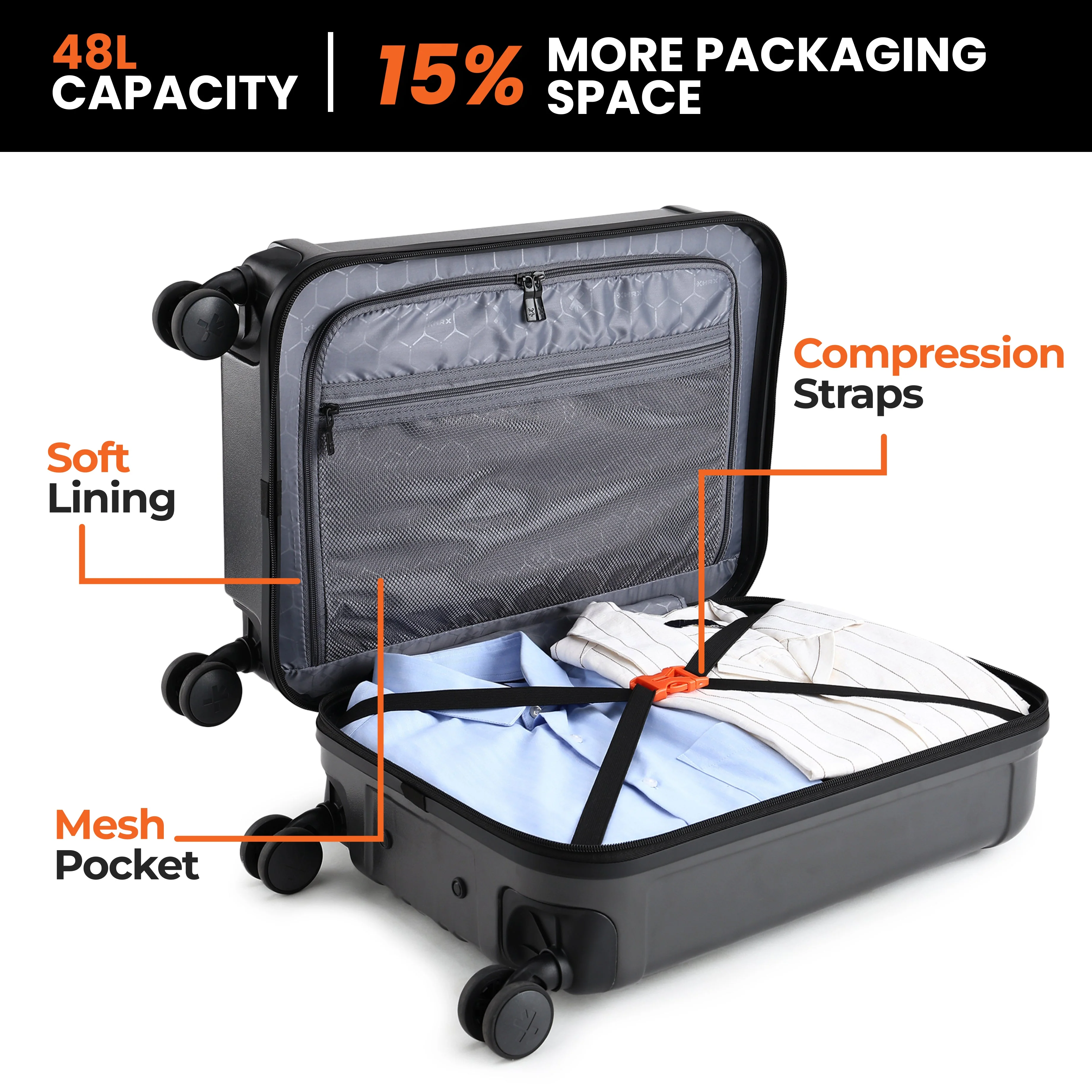 HRX Force Urban Trolley with Laptop Compartment - Image 15