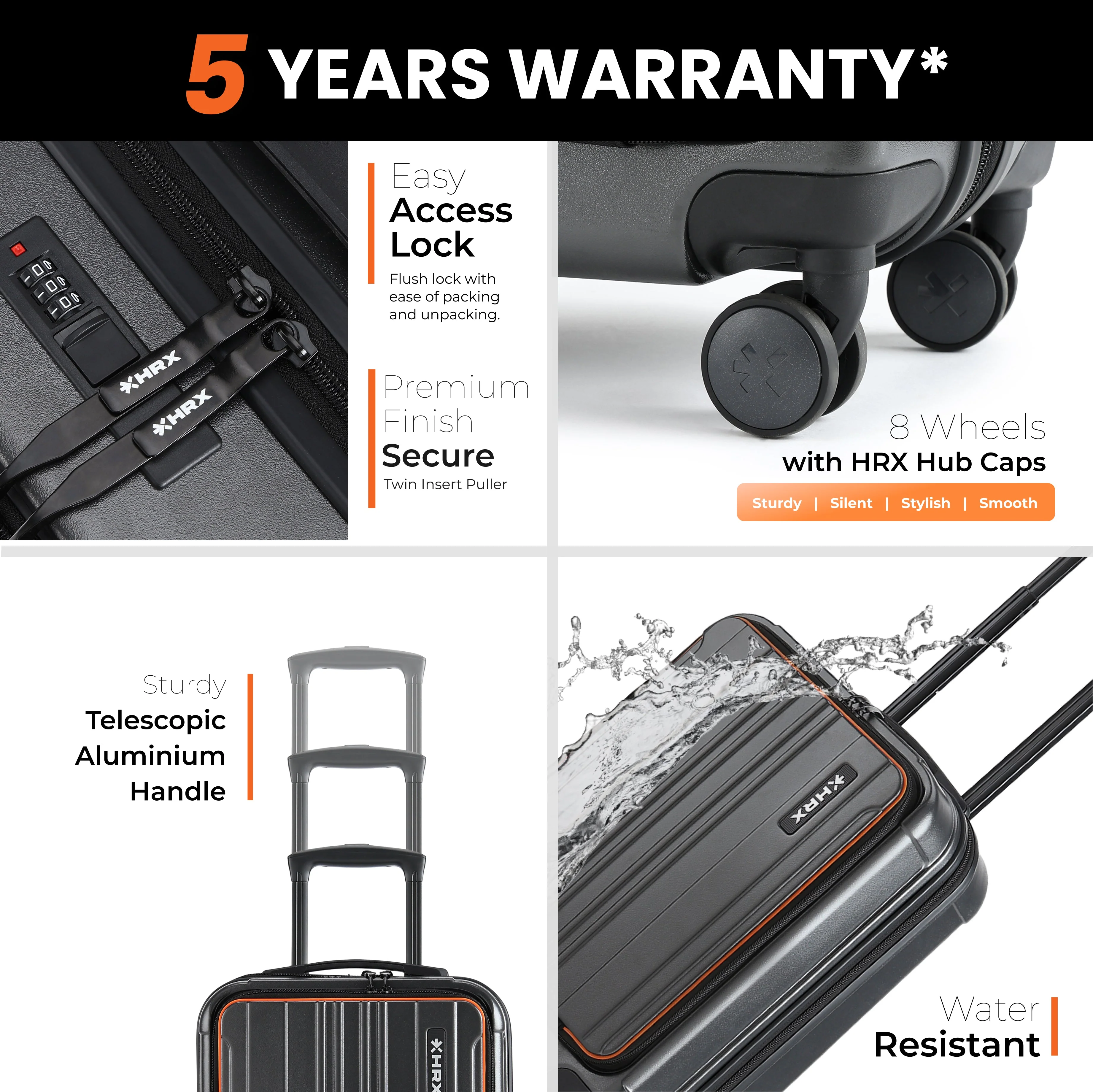 HRX Force Urban Trolley with Laptop Compartment - Image 17