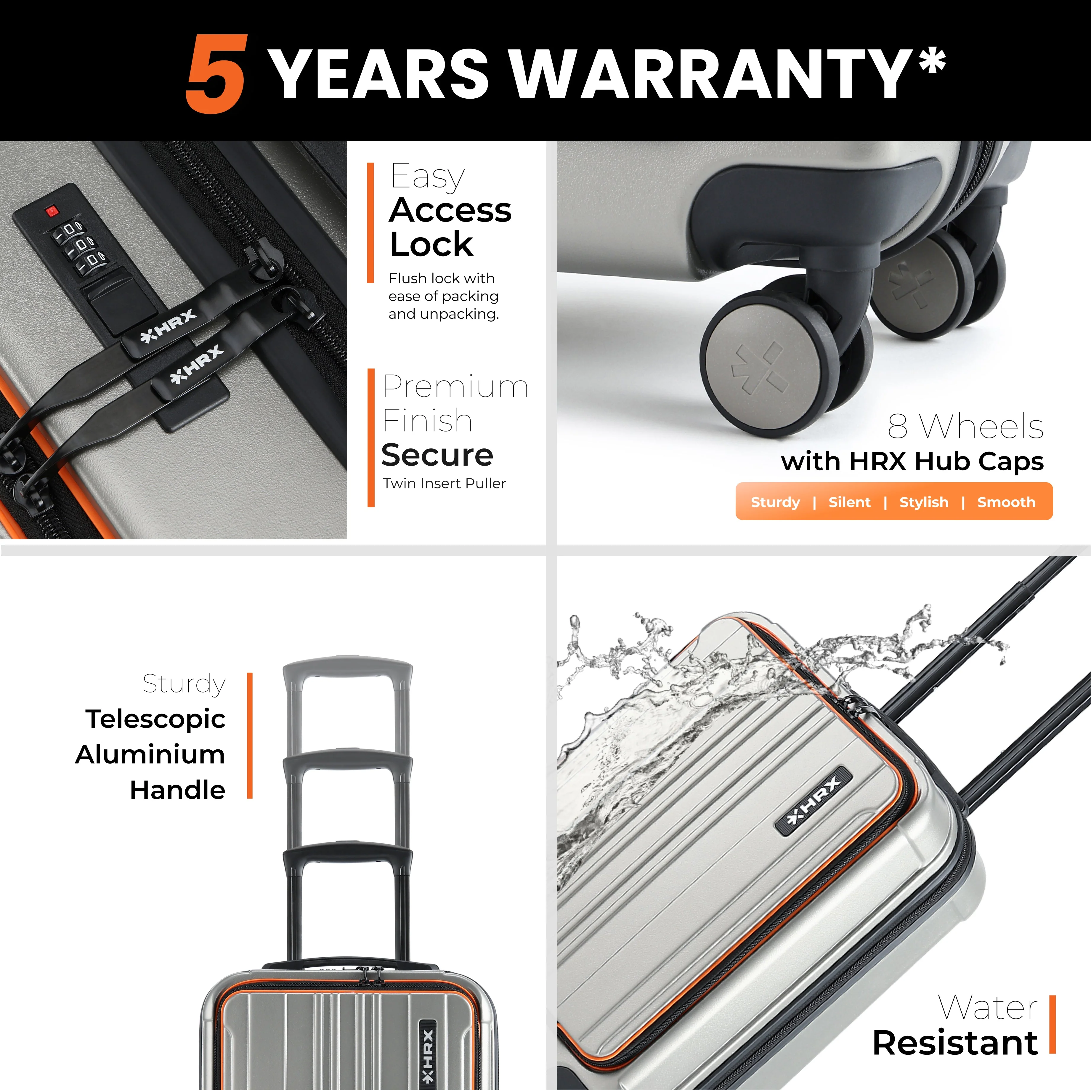 HRX Force Urban Trolley with Laptop Compartment - Image 6