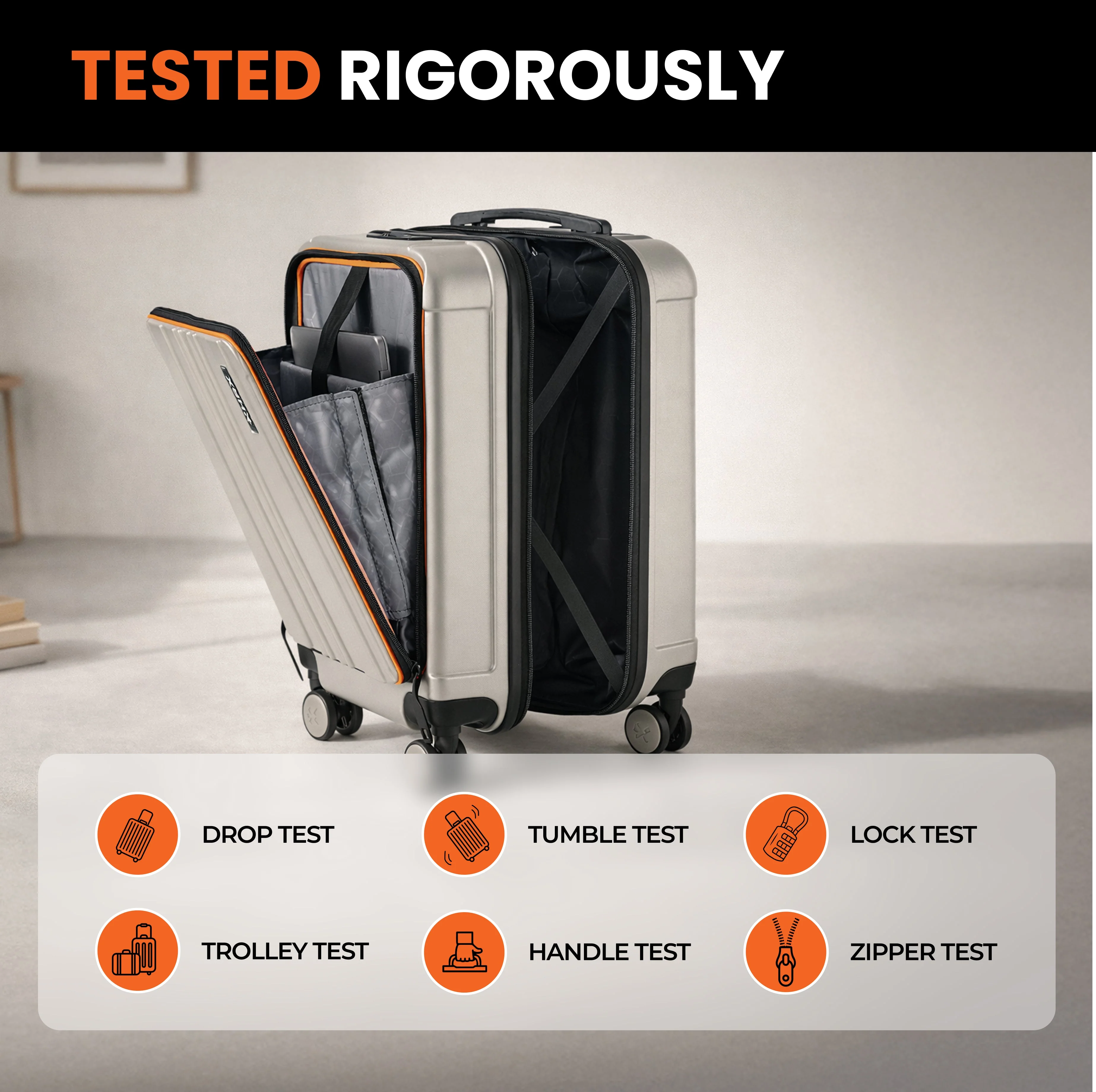 HRX Force Urban Trolley with Laptop Compartment - Image 7
