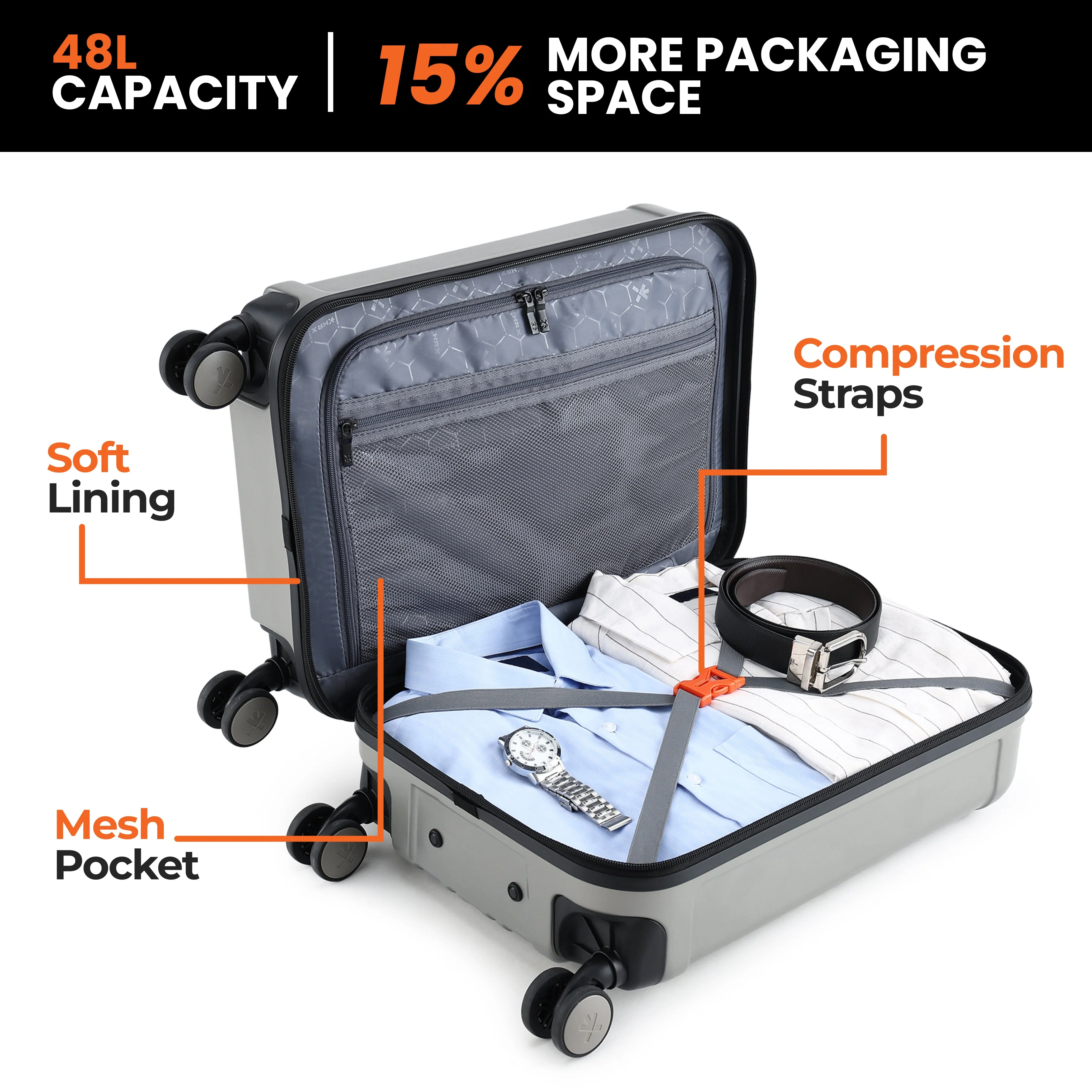 HRX Force Urban Trolley with Laptop Compartment - Image 8