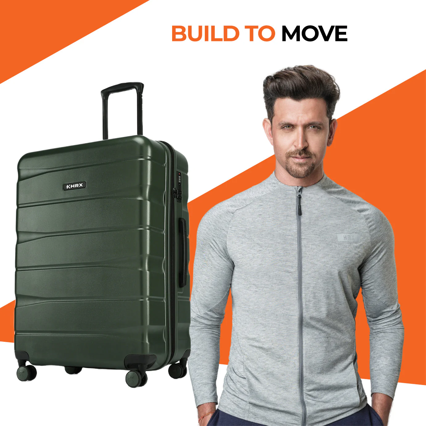 HRX by Hrithik Roshan Hard Body Set of 2 Luggage 8 Wheels - Brute - Image 14