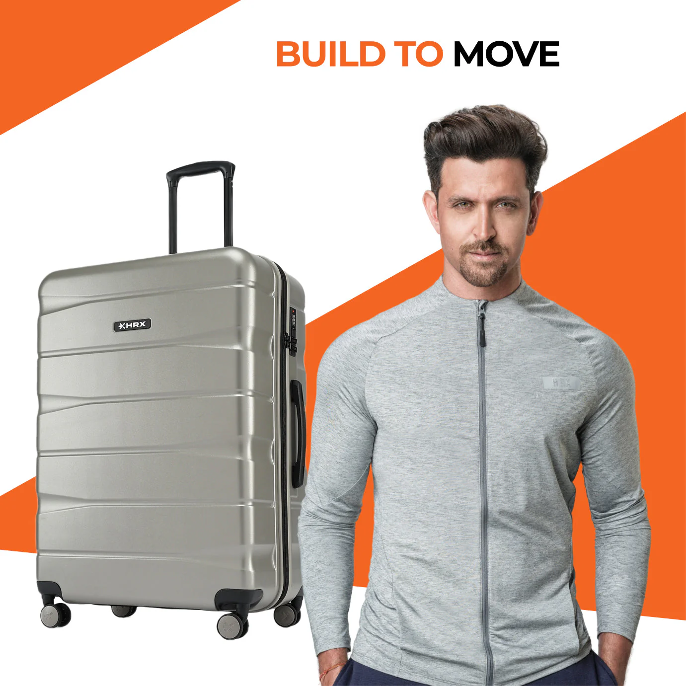 HRX by Hrithik Roshan Hard Body Set of 2 Luggage 8 Wheels - Brute - Image 16