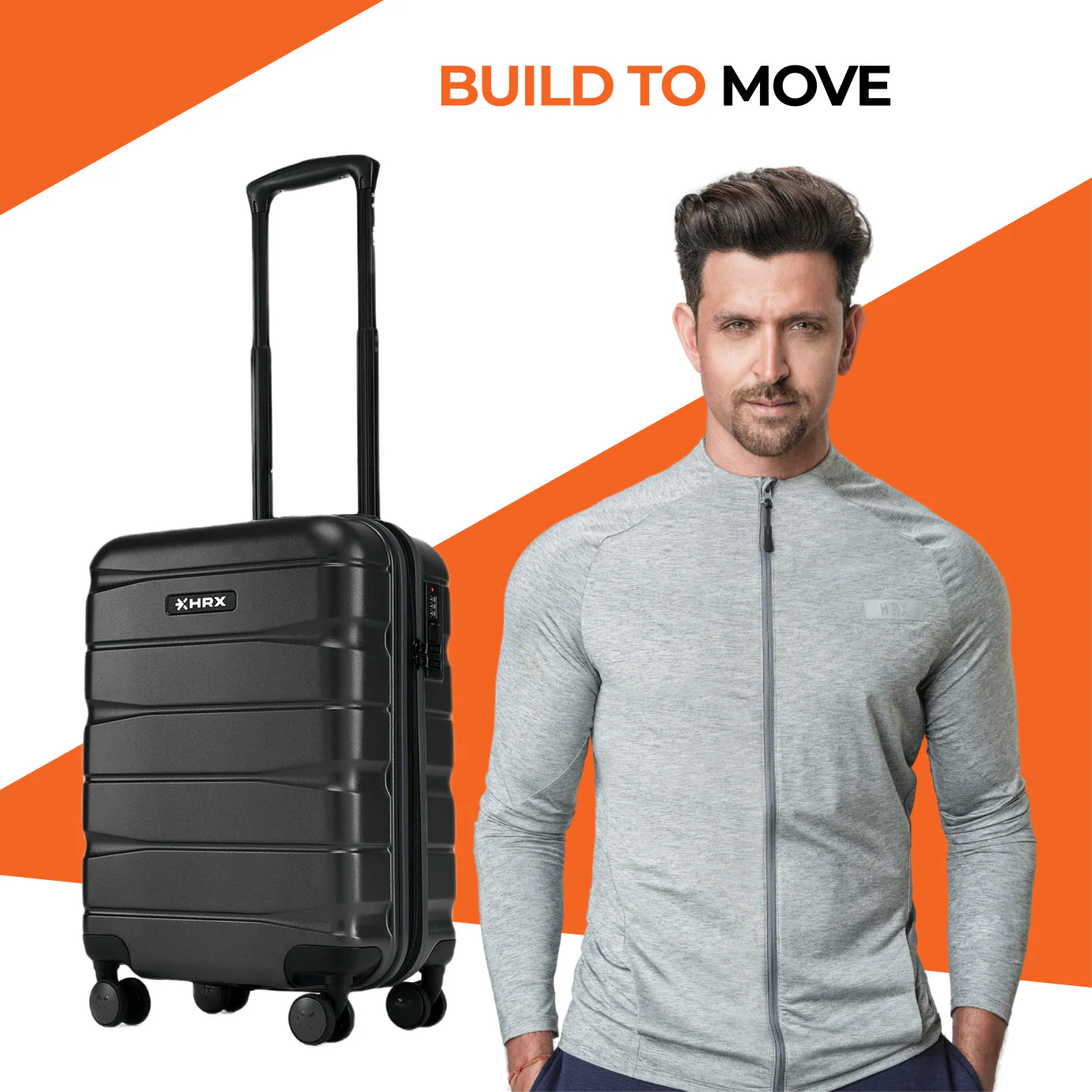 HRX by Hrithik Roshan Hard Body Set of 2 Luggage 8 Wheels - Brute - Image 66
