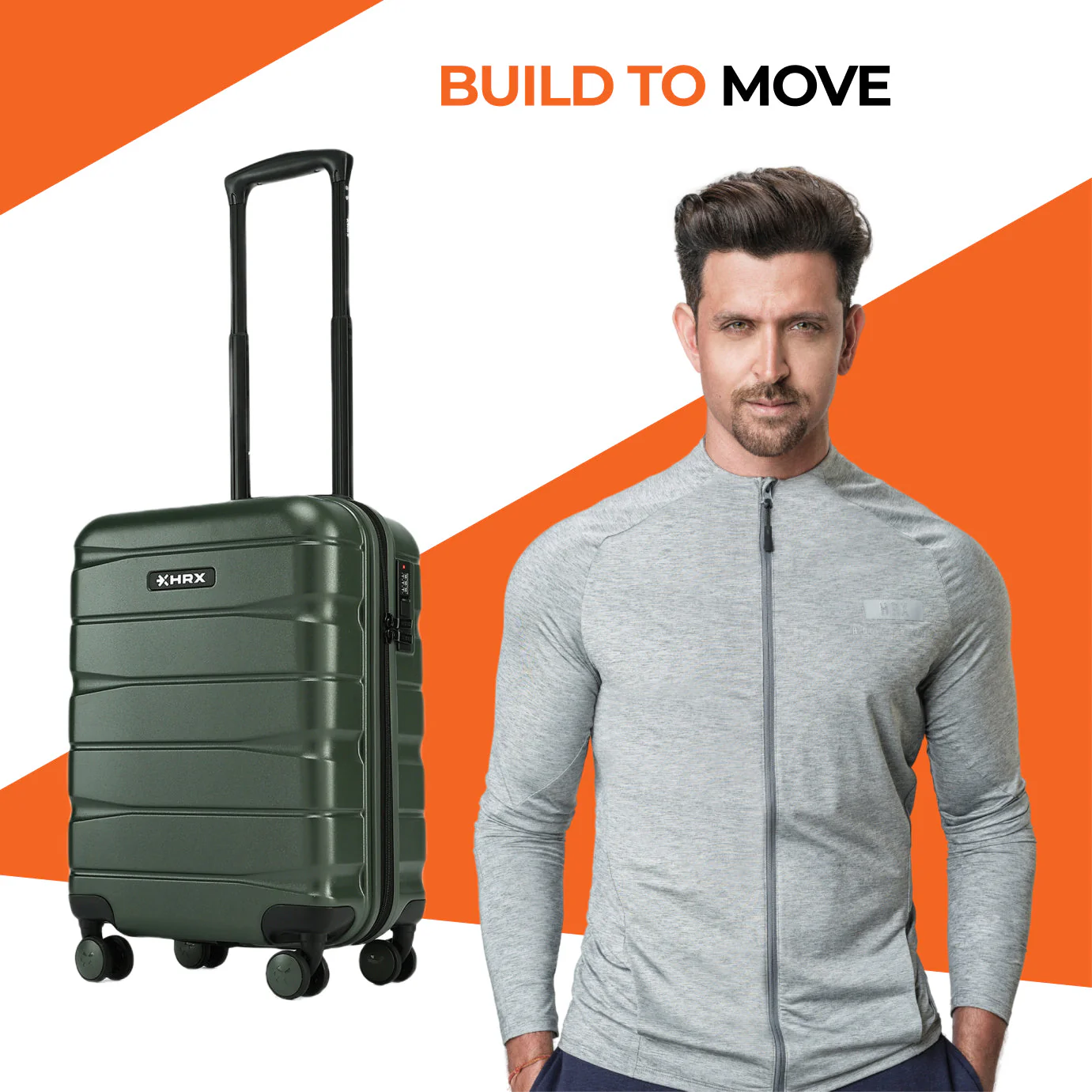 HRX by Hrithik Roshan Hard Body Set of 2 Luggage 8 Wheels - Brute - Image 71
