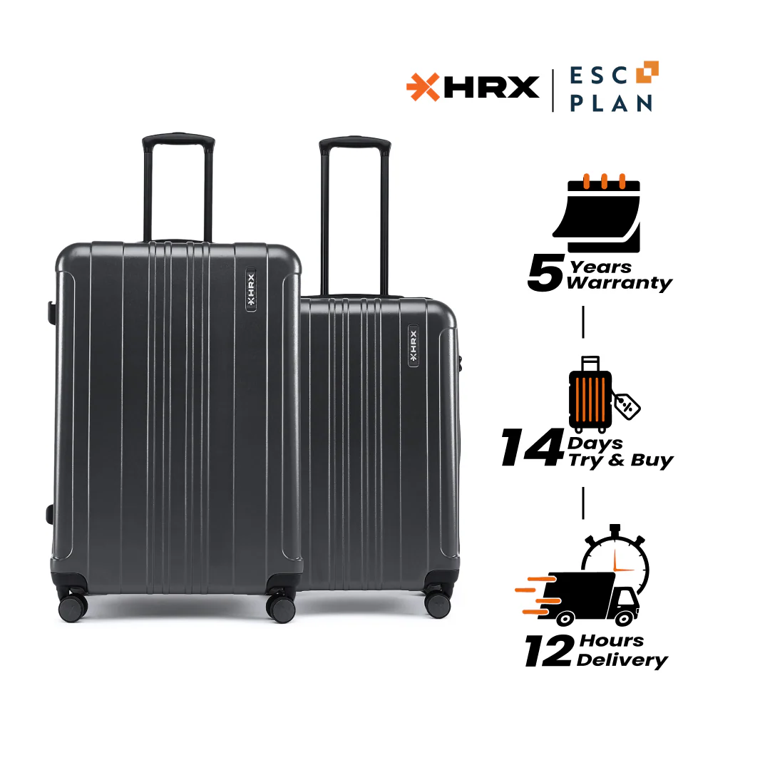 HRX by Hrithik Roshan Hard Body Set of 2 Luggage 8 Wheels - Force - Image 129