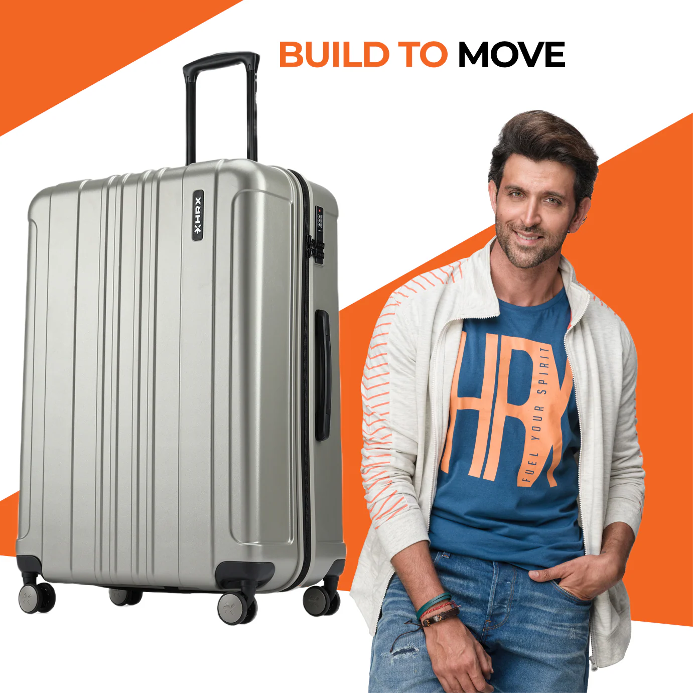 HRX by Hrithik Roshan Hard Body Set of 2 Luggage 8 Wheels - Force - Image 151