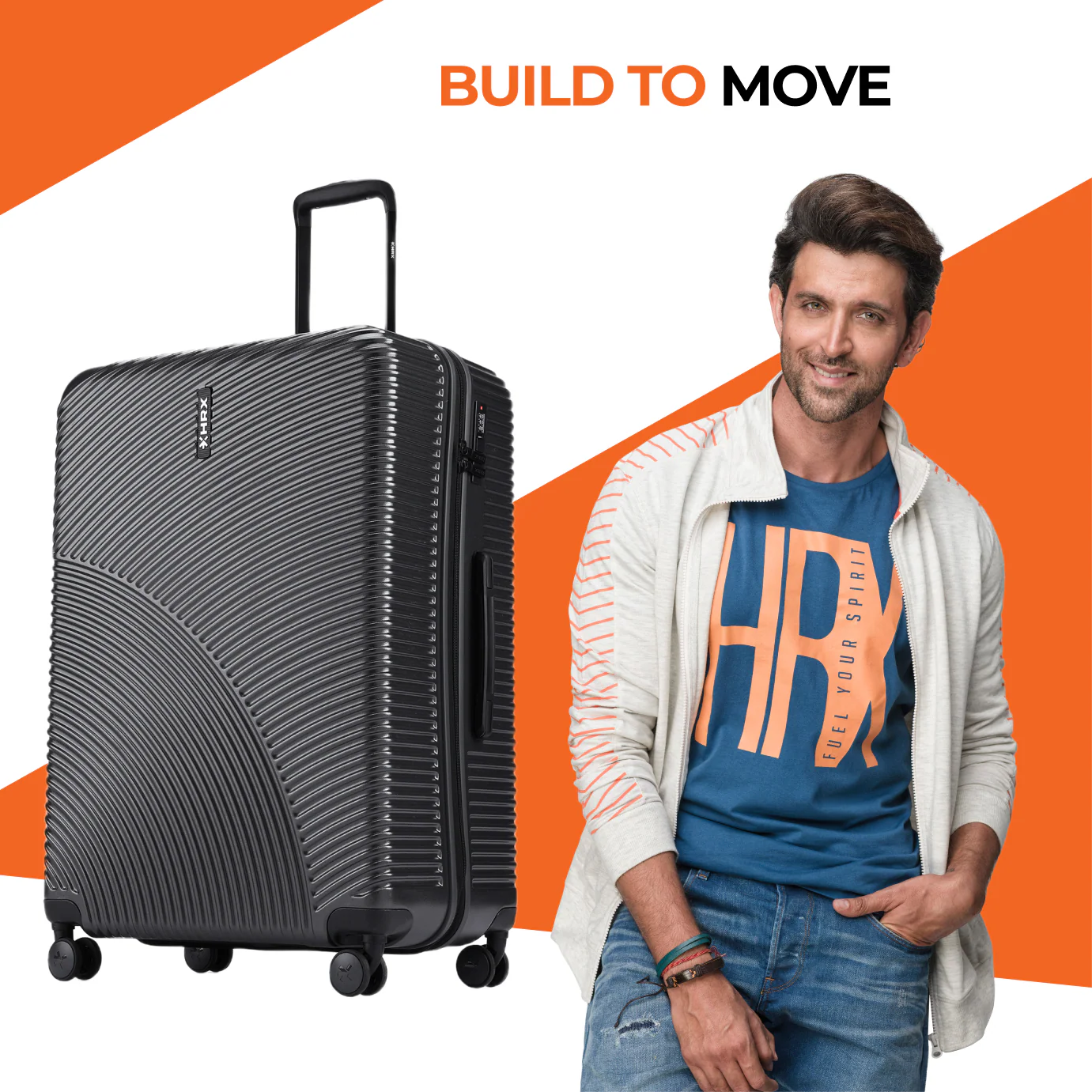 HRX by Hrithik Roshan Hard Body Set of 2 Luggage 8 Wheels - Glide - Image 119