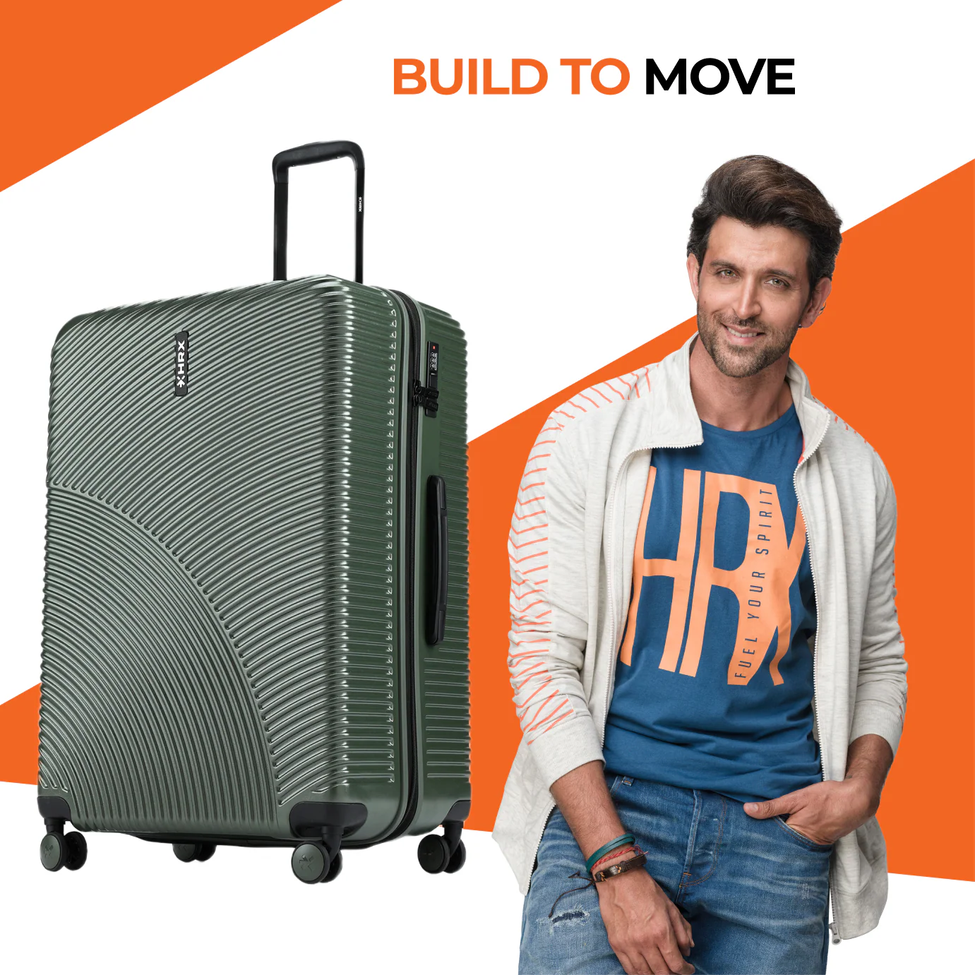 HRX by Hrithik Roshan Hard Body Set of 2 Luggage 8 Wheels - Glide - Image 137
