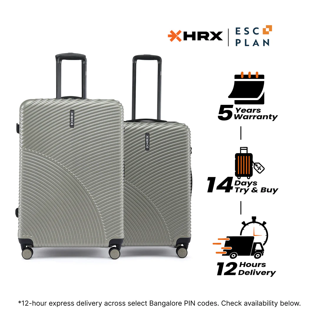 HRX by Hrithik Roshan Hard Body Set of 2 Luggage 8 Wheels - Glide - Image 156