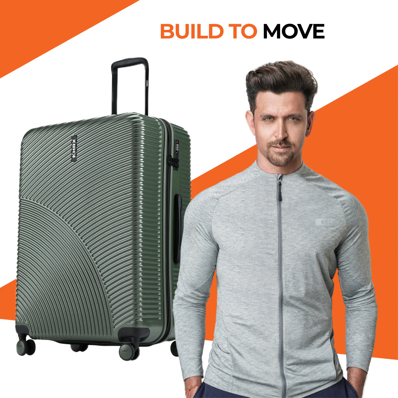 HRX by Hrithik Roshan Hard Body Set of 2 Luggage 8 Wheels - Glide - Image 63