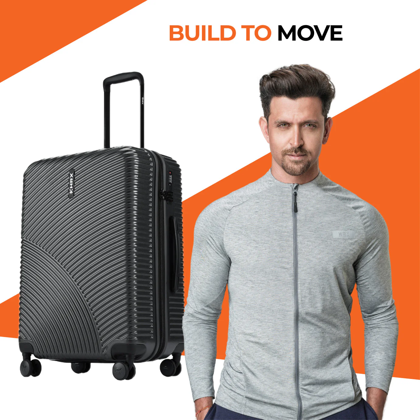 HRX by Hrithik Roshan Hard Body Set of 2 Luggage 8 Wheels - Glide - Image 66