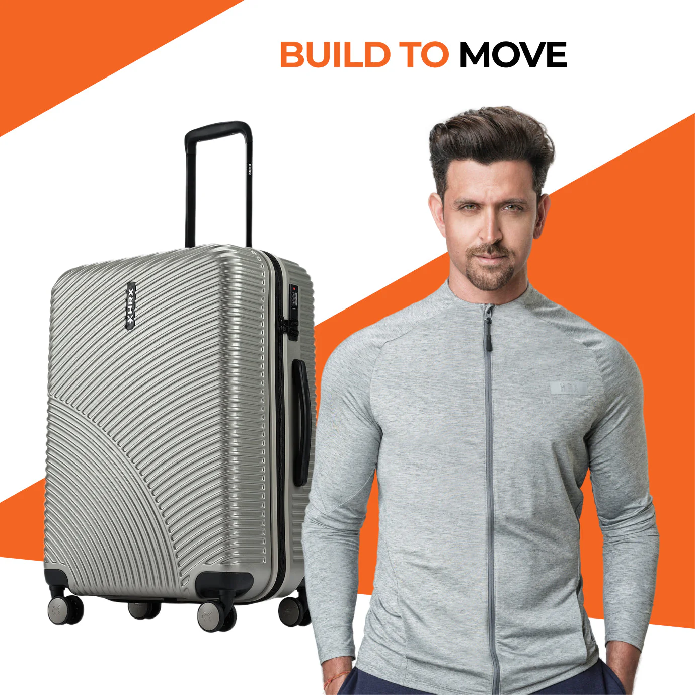 HRX by Hrithik Roshan Hard Body Set of 2 Luggage 8 Wheels - Glide - Image 68
