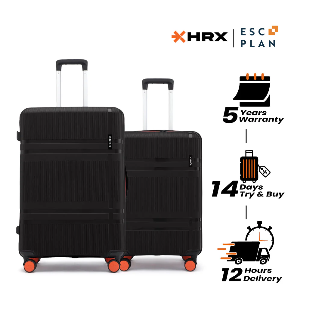 HRX by Hrithik Roshan Hard Body Set of 2 Luggage 8 Wheels - Helium - Image 111