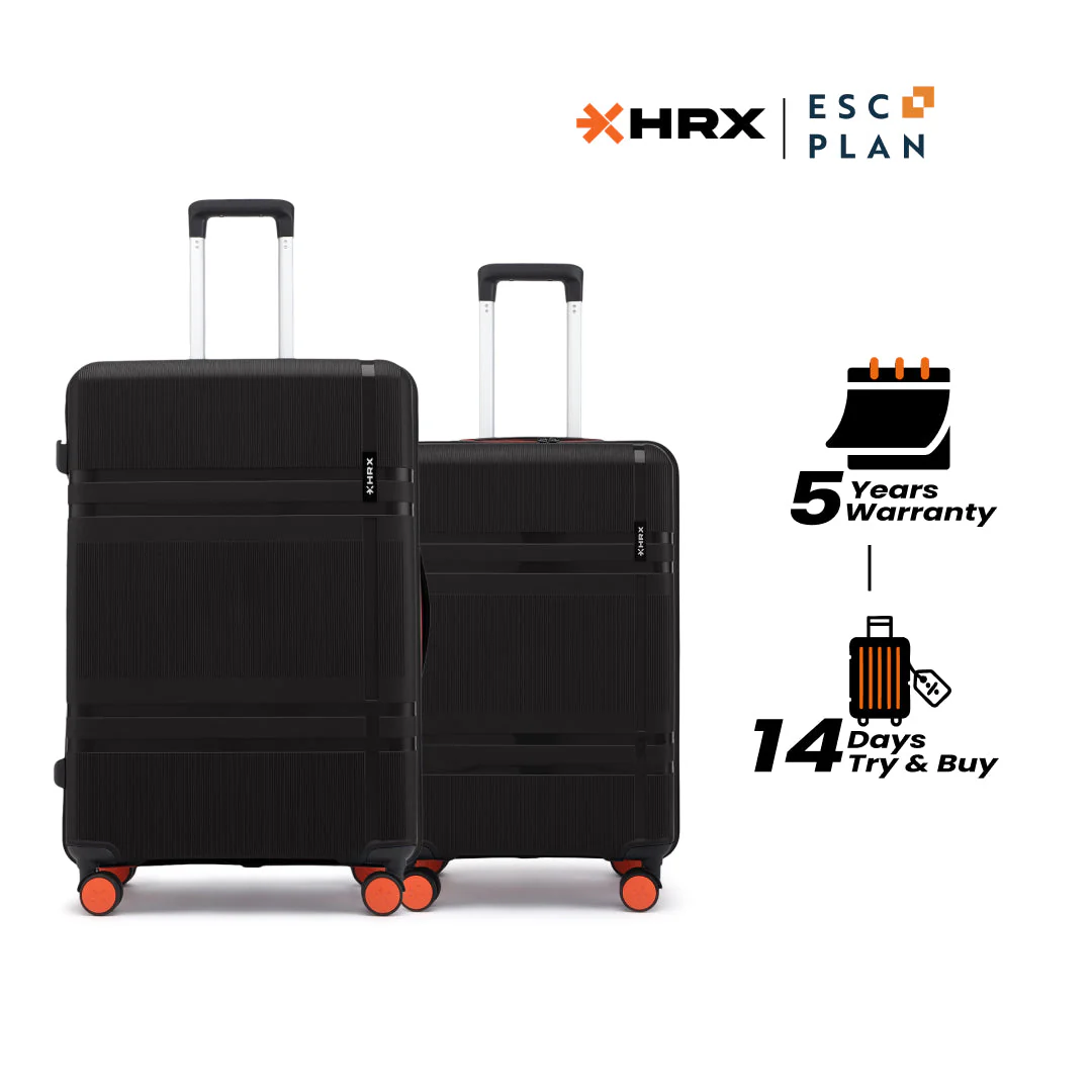 HRX by Hrithik Roshan Hard Body Set of 2 Luggage 8 Wheels - Helium - Image 183