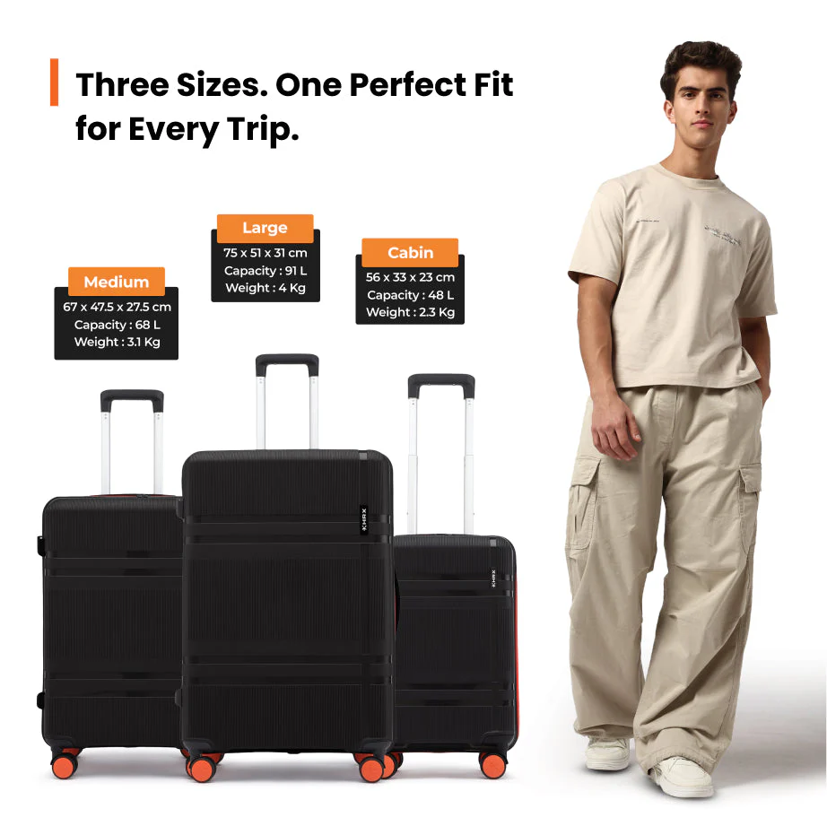 HRX by Hrithik Roshan Hard Body Set of 2 Luggage 8 Wheels - Helium - Image 66