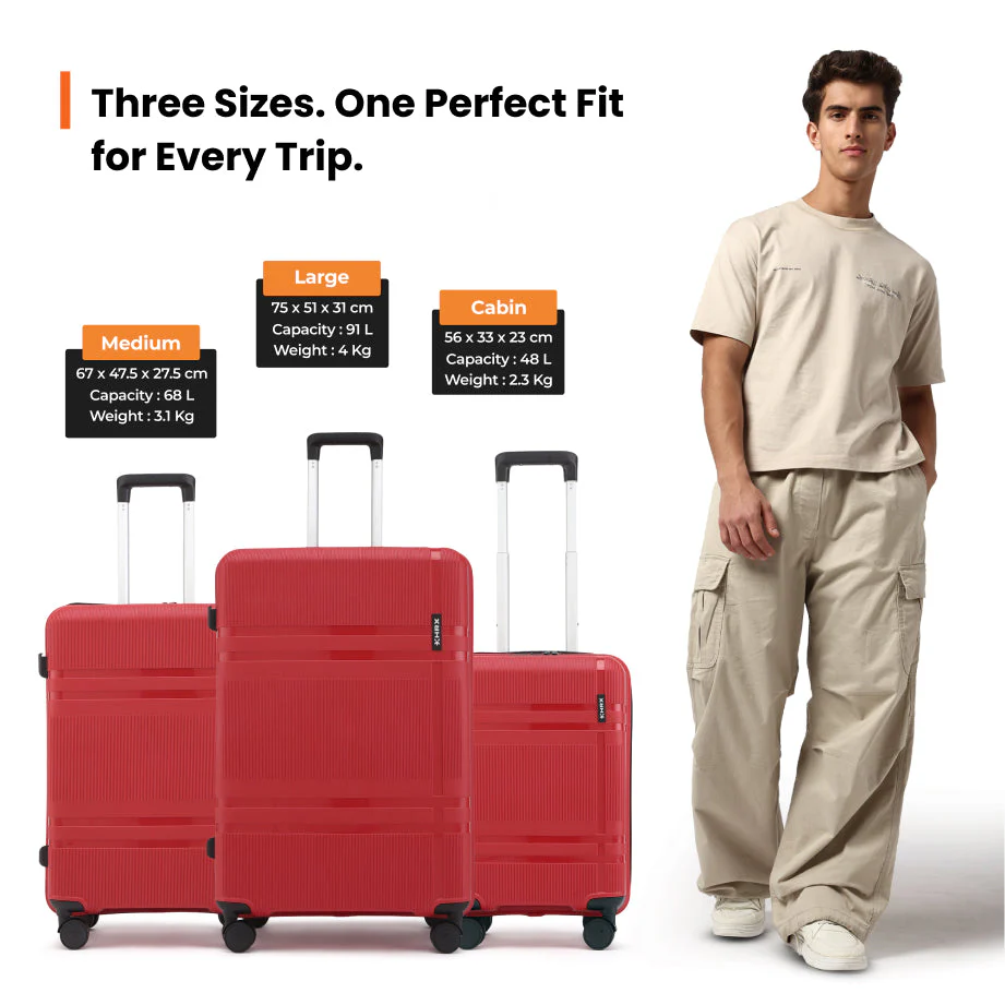 HRX by Hrithik Roshan Hard Body Set of 2 Luggage 8 Wheels - Helium - Image 68