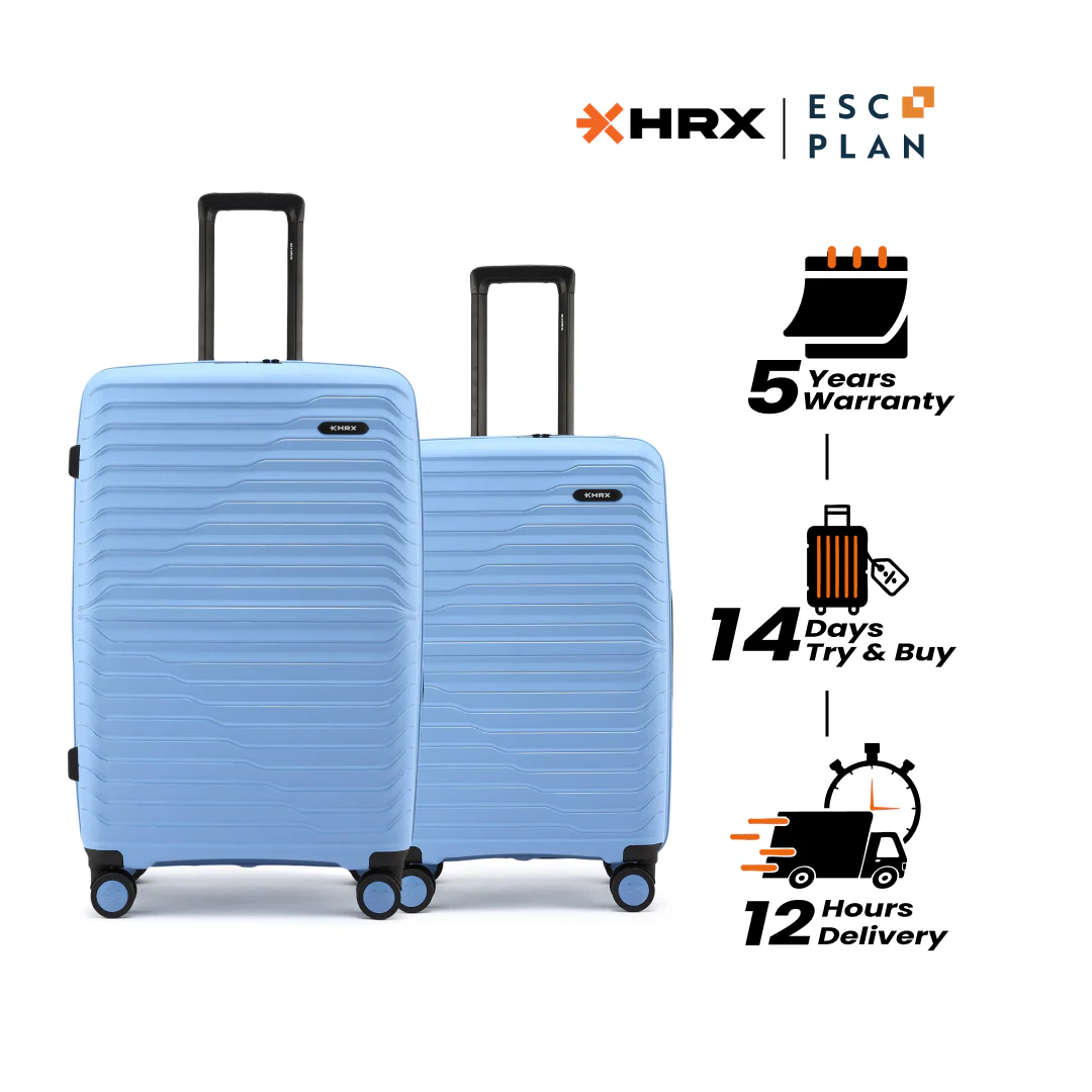 HRX by Hrithik Roshan Hard Body Set of 2 Luggage 8 Wheels - Kyoto - Image 77