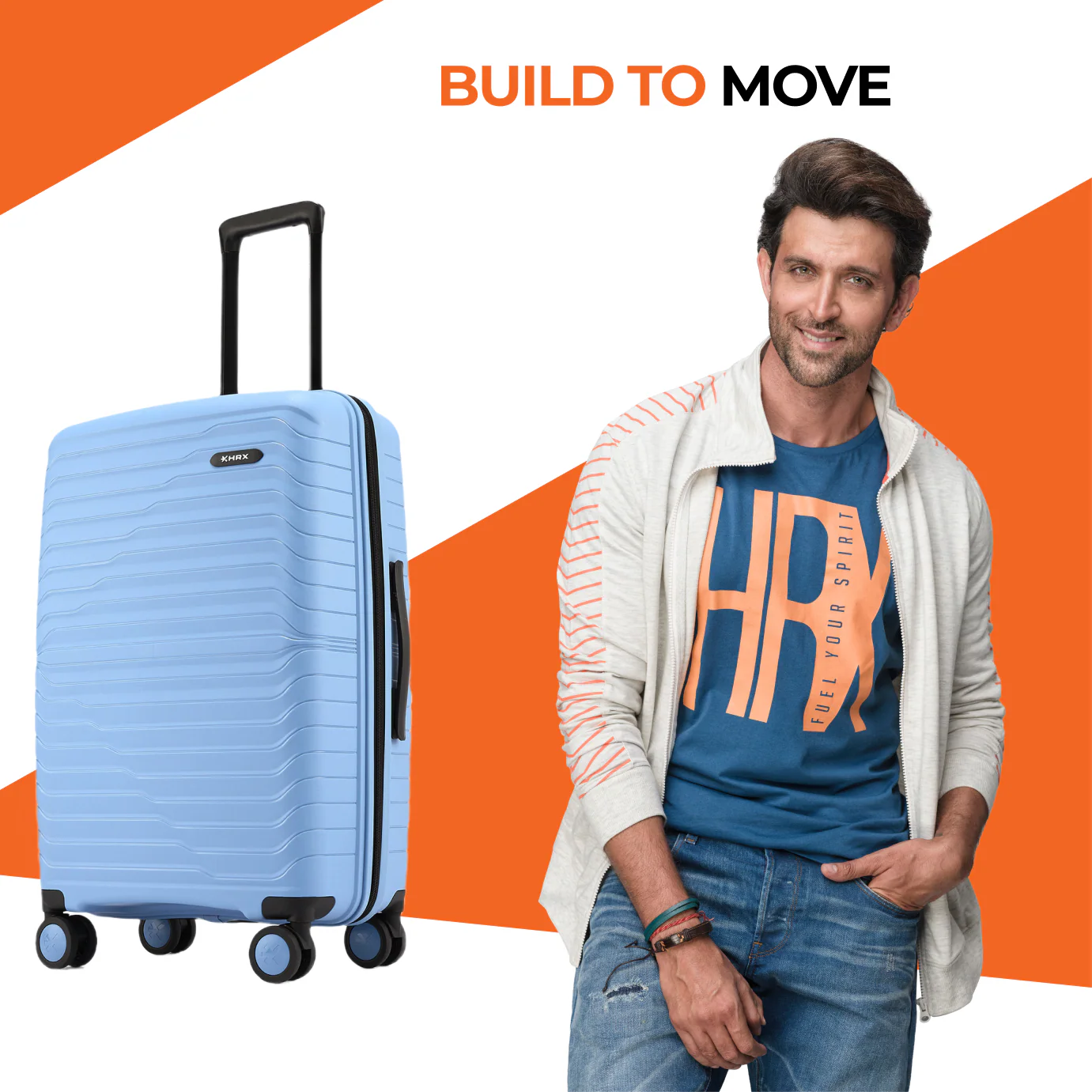 HRX by Hrithik Roshan Hard Body Set of 2 Luggage 8 Wheels - Kyoto - Image 79