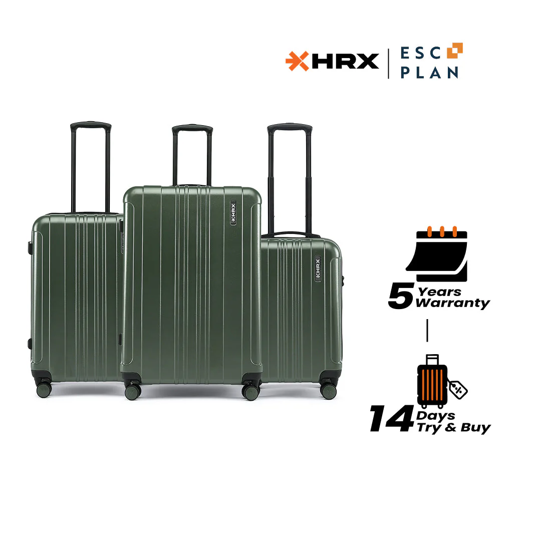 HRX by Hrithik Roshan Hard Body Set of 3 Luggage 8 Wheels - Force - Image 104