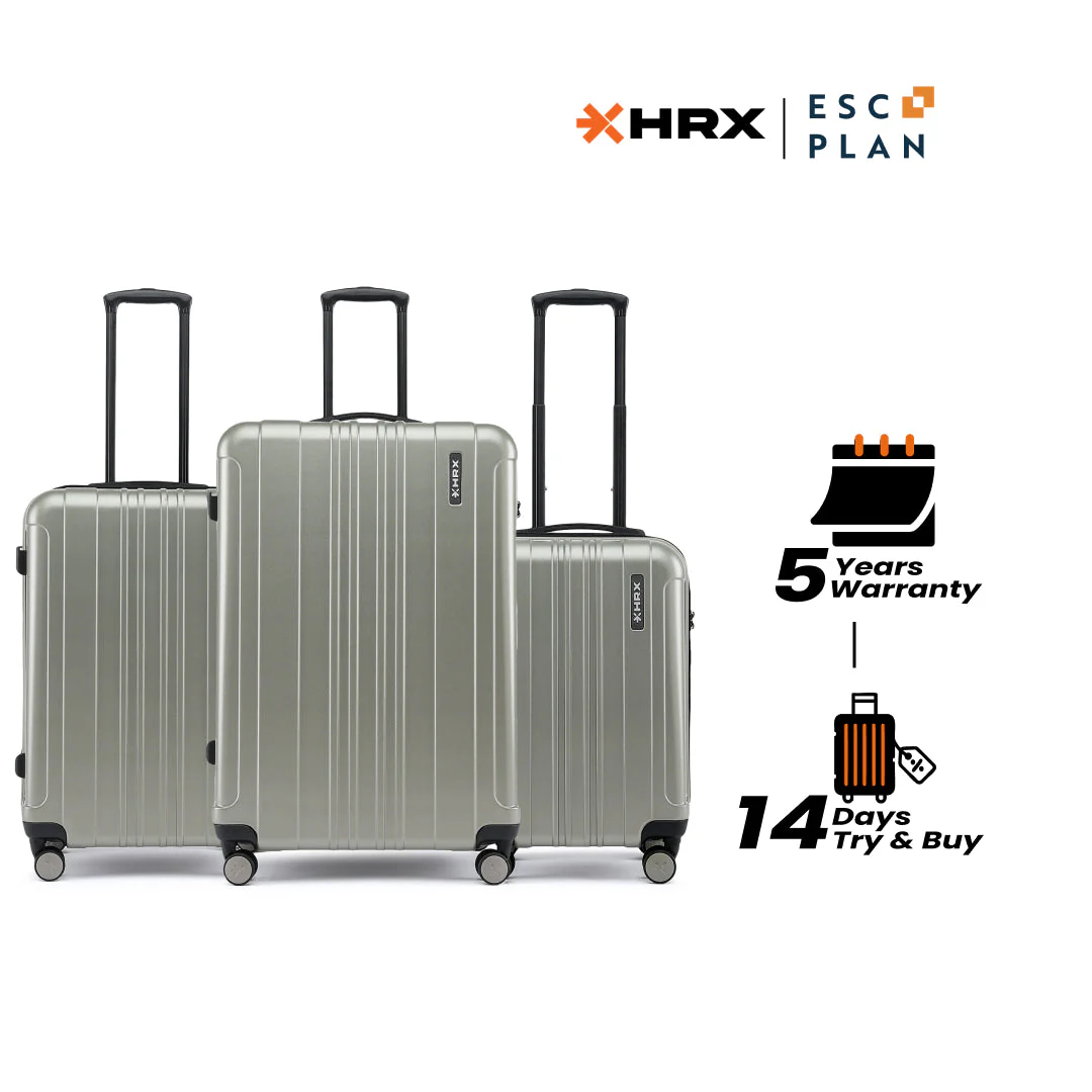 HRX by Hrithik Roshan Hard Body Set of 3 Luggage 8 Wheels - Force - Image 105