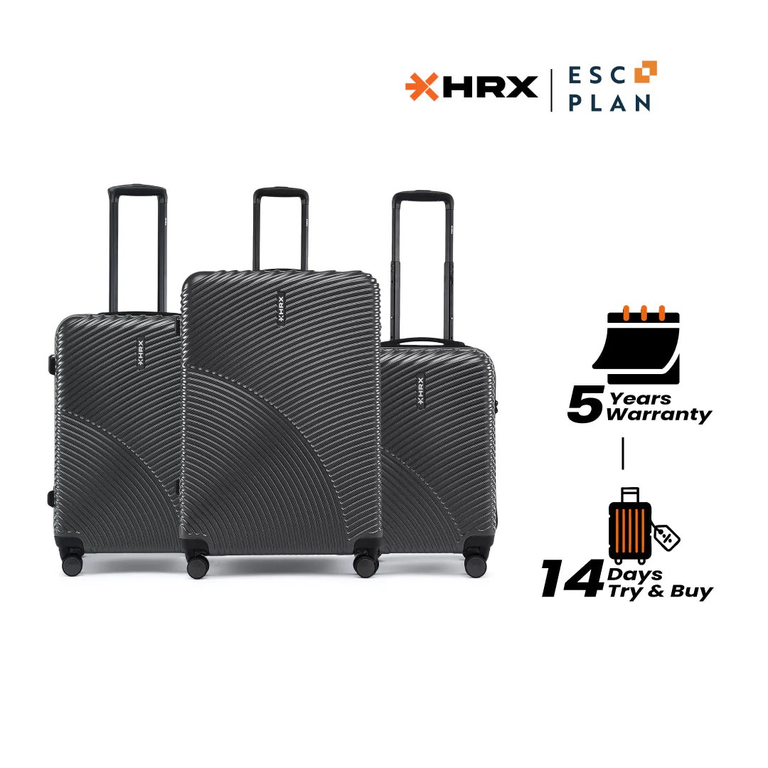 HRX by Hrithik Roshan Hard Body Set of 3 Luggage 8 Wheels - Glide - Image 92