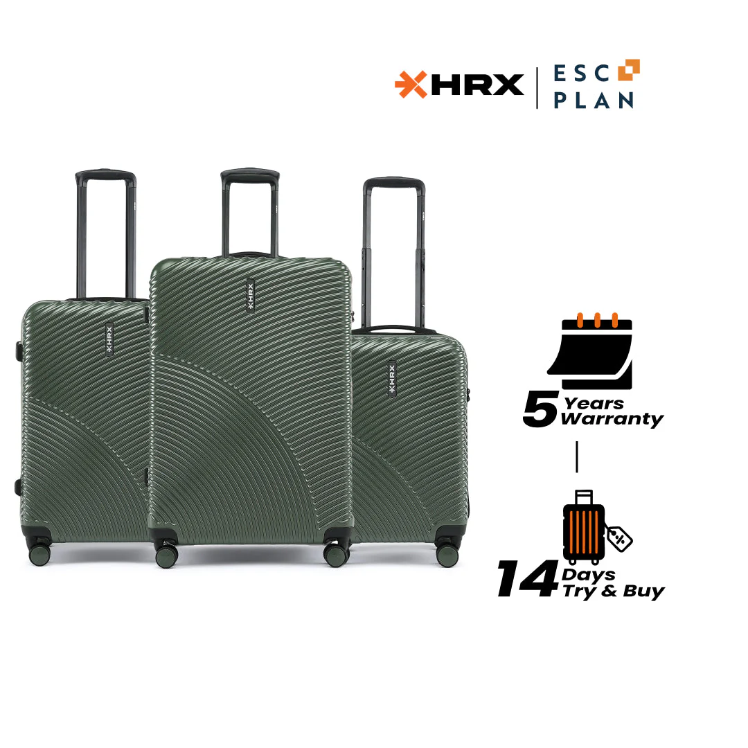 HRX by Hrithik Roshan Hard Body Set of 3 Luggage 8 Wheels - Glide - Image 94