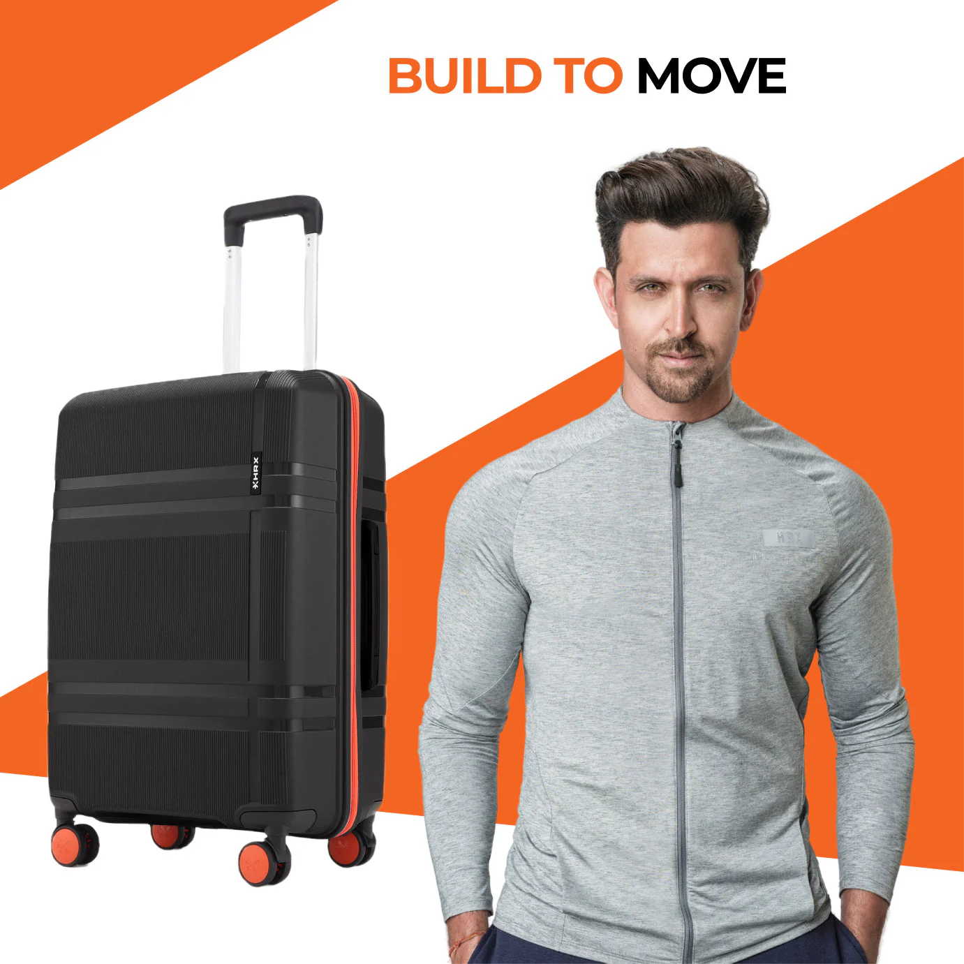 HRX by Hrithik Roshan Hard Body Set of 2 Luggage 8 Wheels - Helium - Image 42