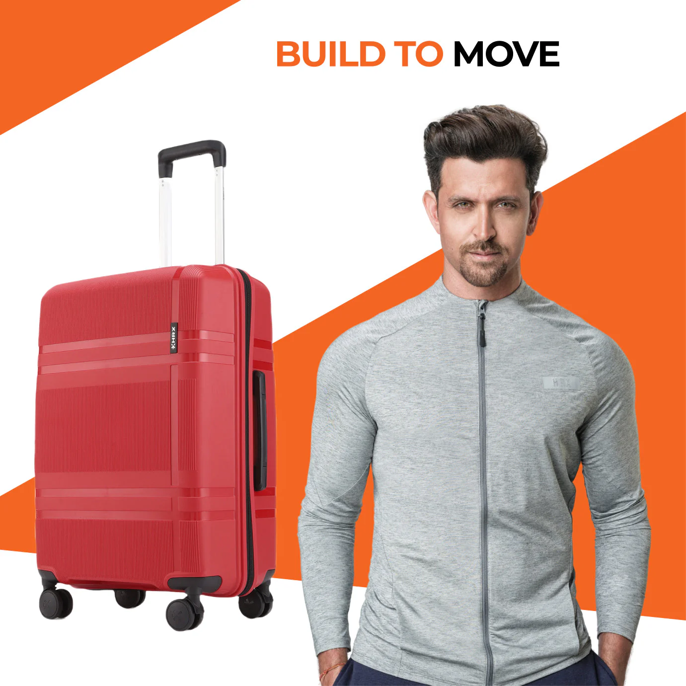 HRX by Hrithik Roshan Hard Body Set of 2 Luggage 8 Wheels - Helium - Image 41