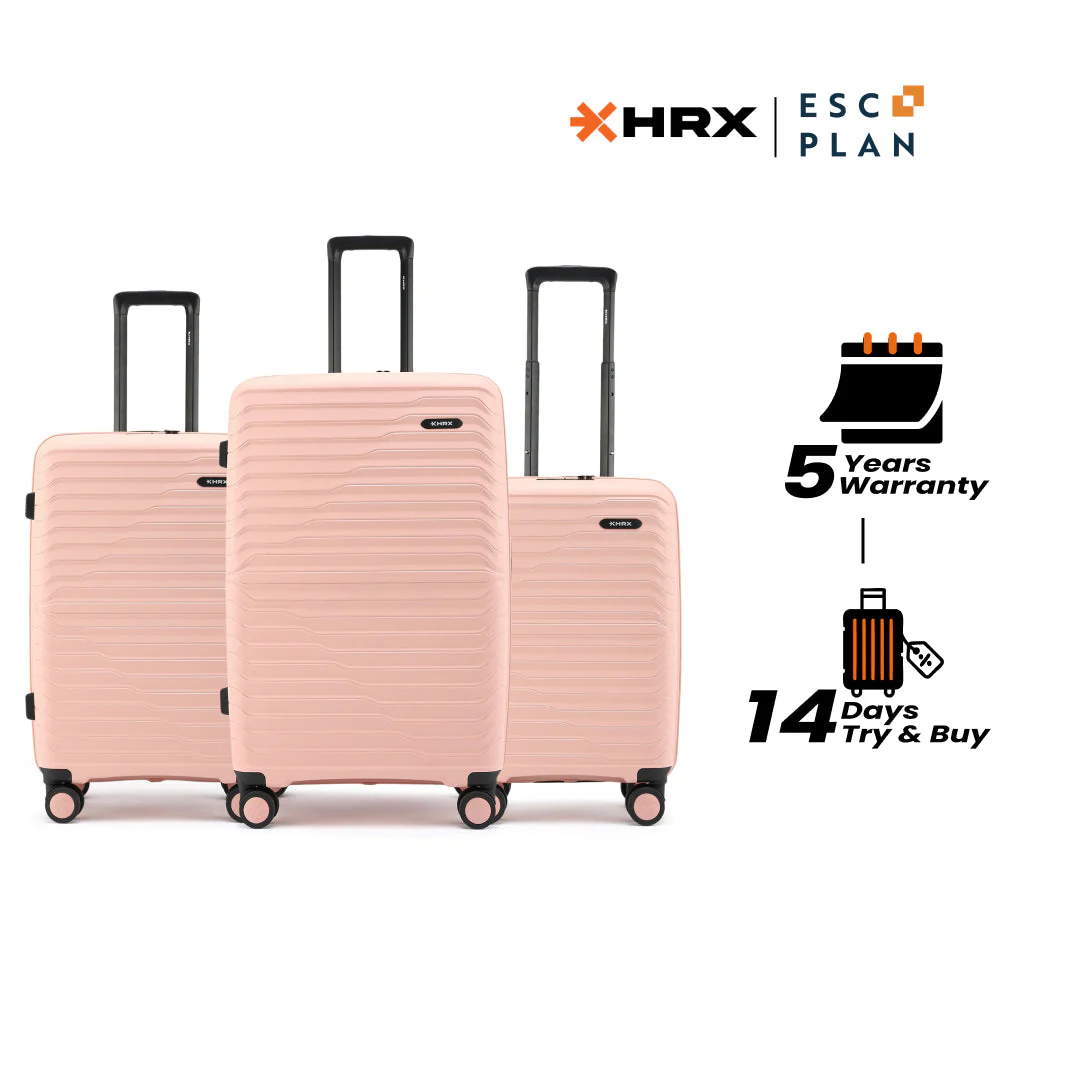 HRX by Hrithik Roshan Hard Body Set of 3 Luggage 8 Wheels - Kyoto - Image 85
