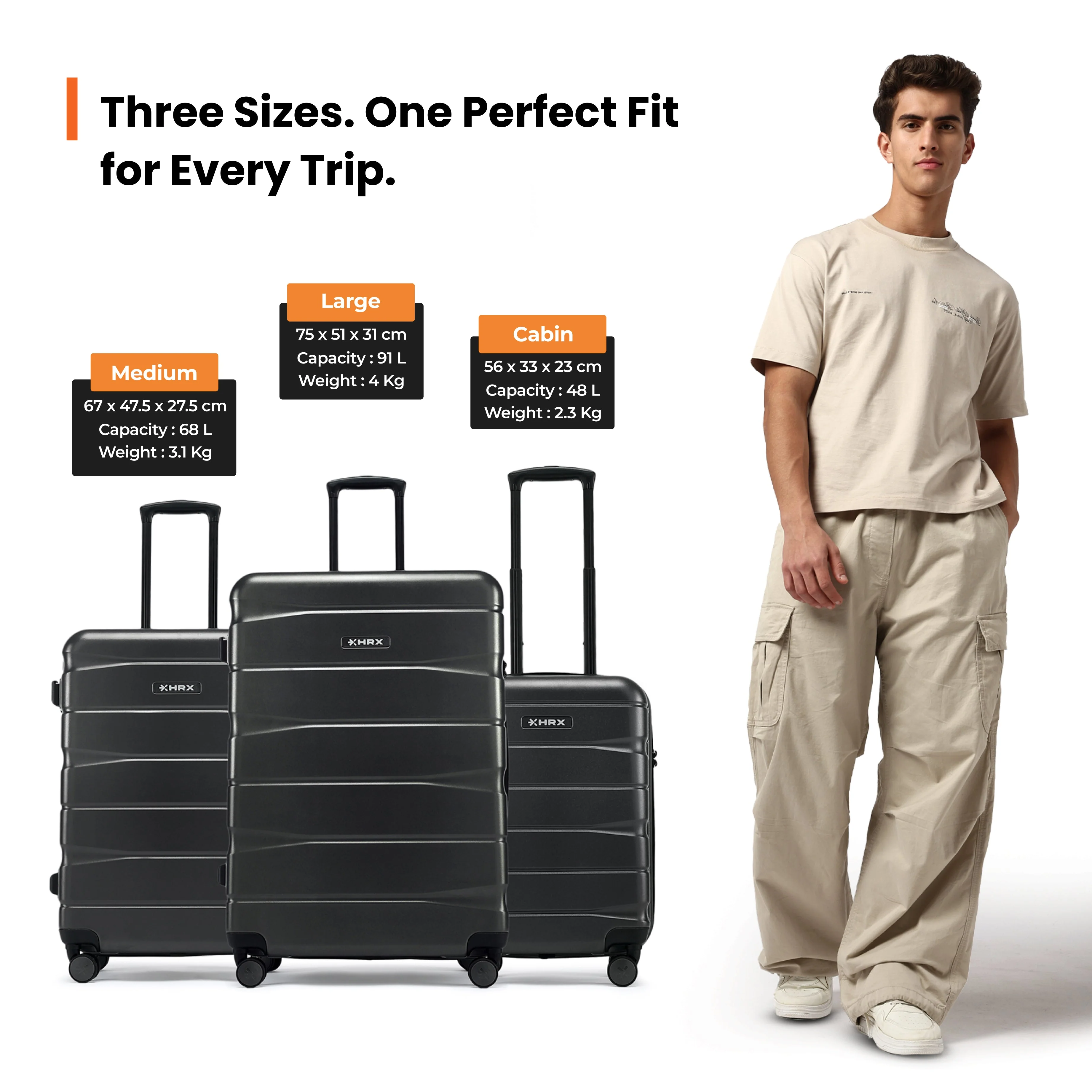 HRX by Hrithik Roshan Small Cabin Suitcase (56 cm) 8 Wheels - Brute - Image 39