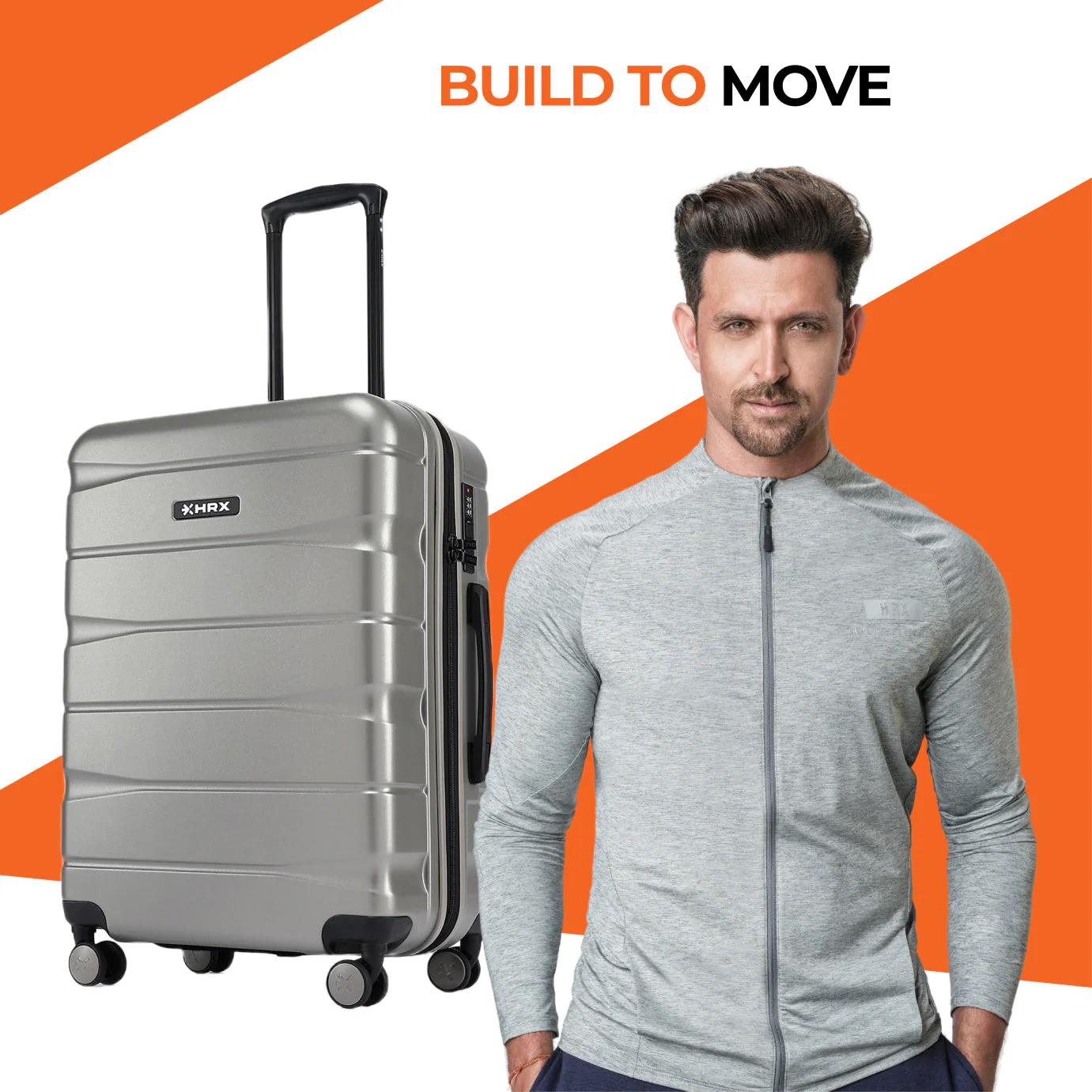 HRX by Hrithik Roshan Medium Check-in Suitcase (65 cm) 8 Wheels - Brute - Image 54