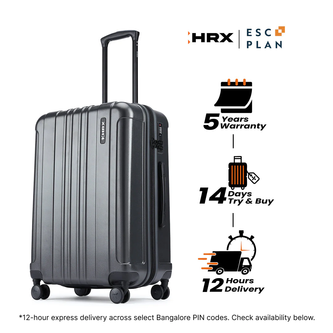 HRX by Hrithik Roshan Medium Check-in Suitcase (65 cm) 8 Wheels - Force - Image 118