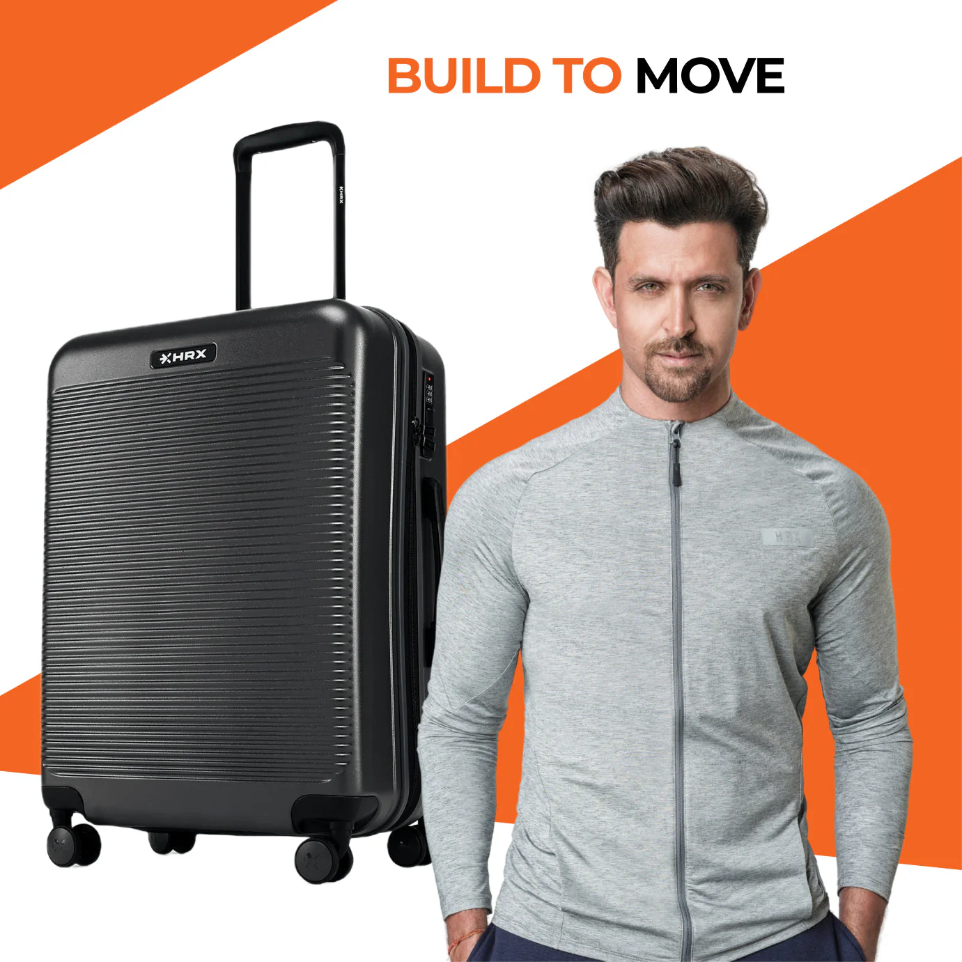 HRX by Hrithik Roshan Medium Check-in Suitcase (65 cm) 8 Wheels - Grit - Image 49