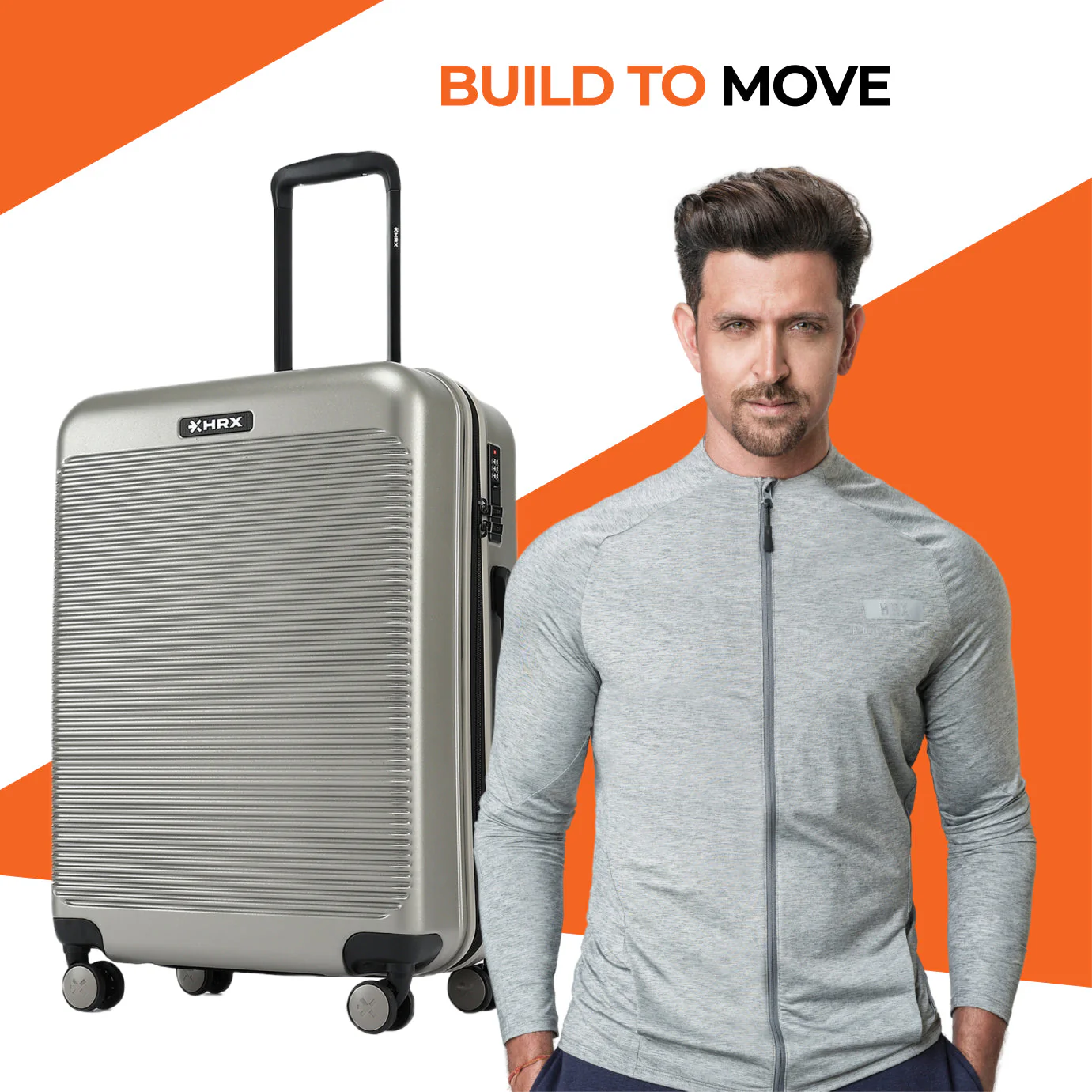 HRX by Hrithik Roshan Medium Check-in Suitcase (65 cm) 8 Wheels - Grit - Image 51