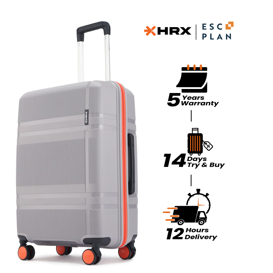 HRX by Hrithik Roshan Medium Check-in Suitcase (65 cm) 8 Wheels - Helium - Image 129