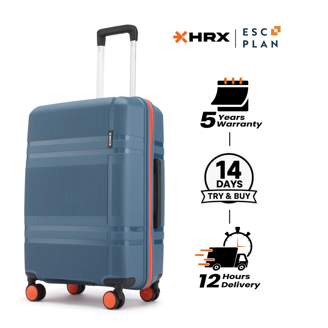 HRX by Hrithik Roshan Medium Check-in Suitcase (65 cm) 8 Wheels - Helium - Image 76