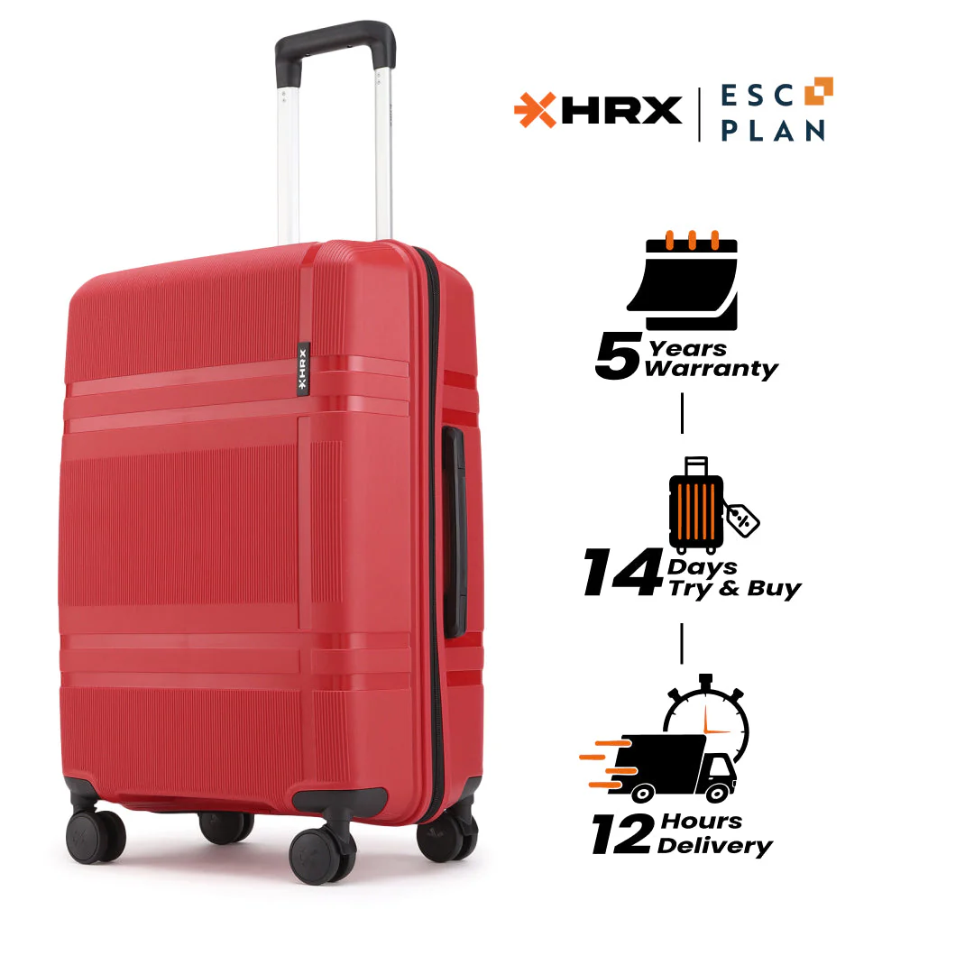 HRX by Hrithik Roshan Medium Check-in Suitcase (65 cm) 8 Wheels - Helium - Image 82