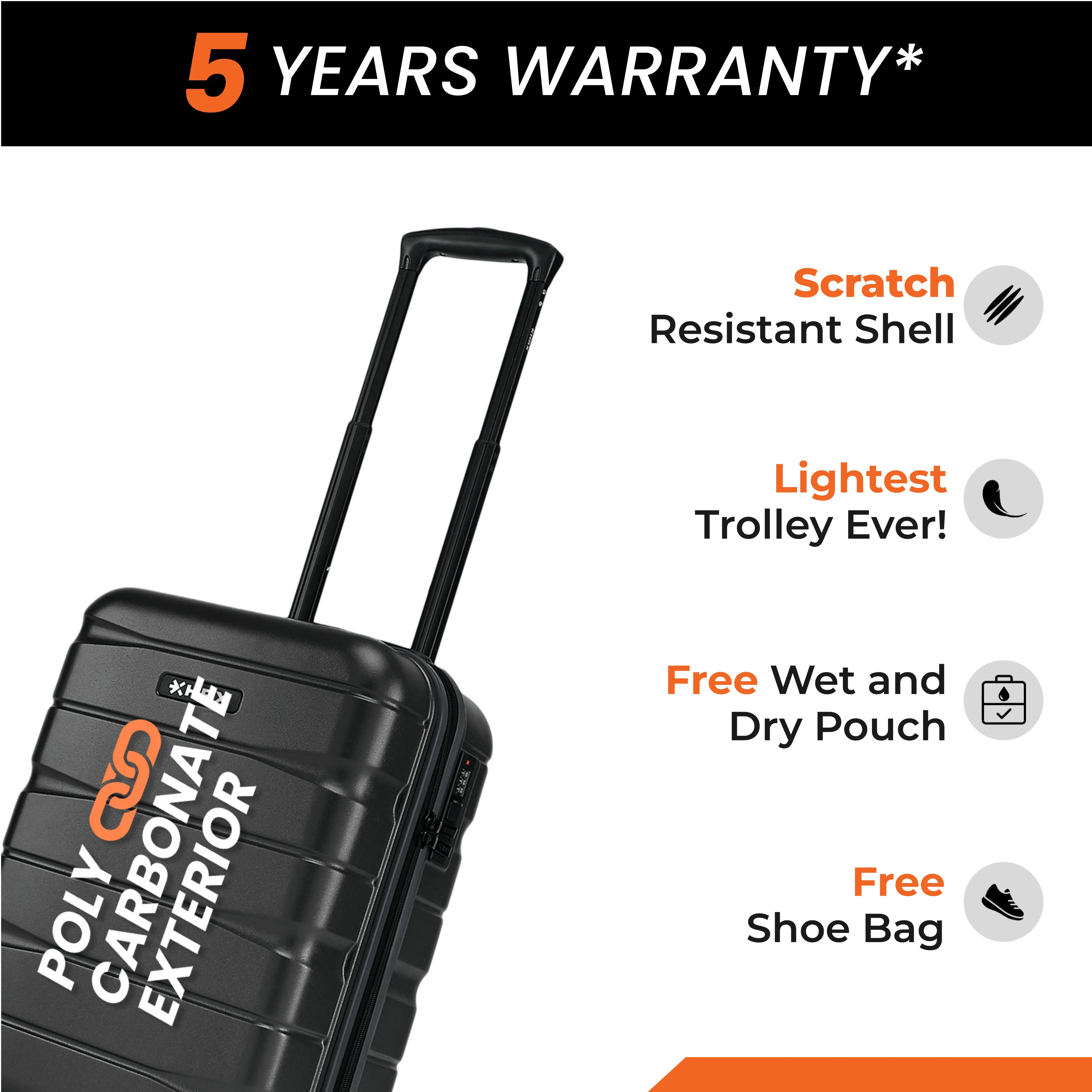 HRX by Hrithik Roshan Small Cabin Suitcase (56 cm) 8 Wheels - Brute - Image 35