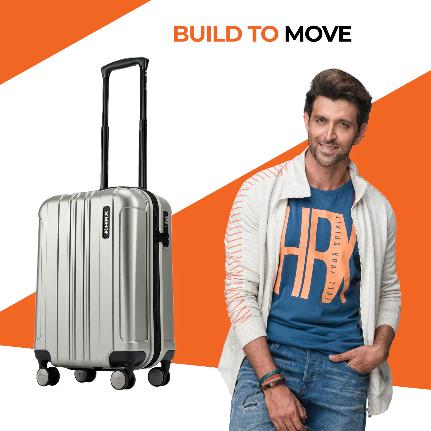 HRX by Hrithik Roshan Small Cabin Suitcase (56 cm) 8 Wheels - Force - Image 106