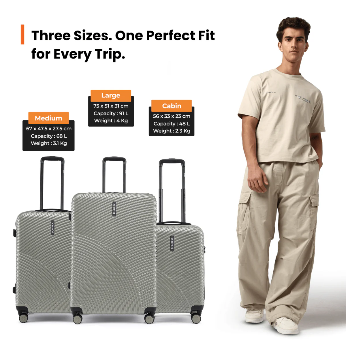 HRX by Hrithik Roshan Small Cabin Suitcase (56 cm) 8 Wheels - Glide - Image 102