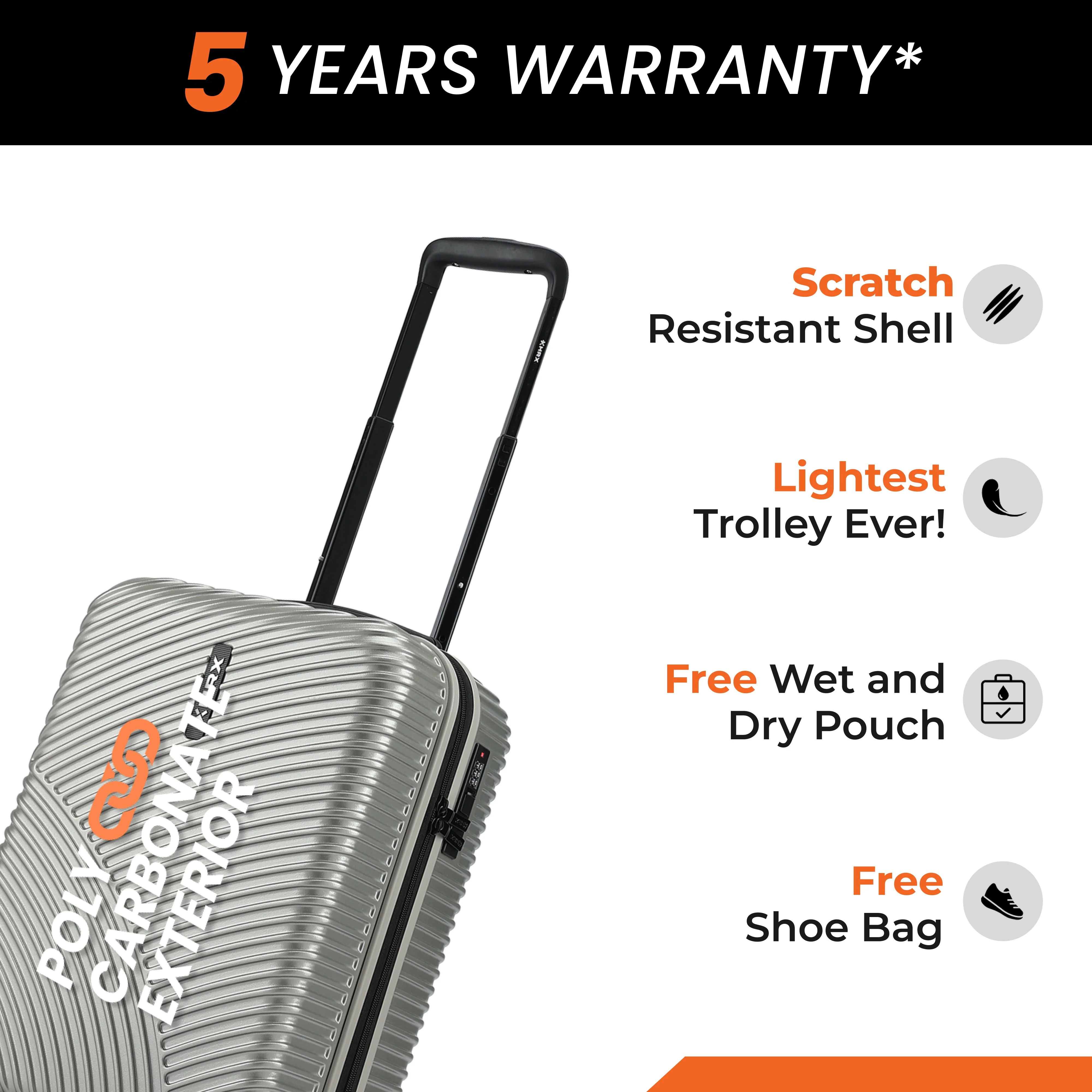 HRX by Hrithik Roshan Small Cabin Suitcase (56 cm) 8 Wheels - Glide - Image 49