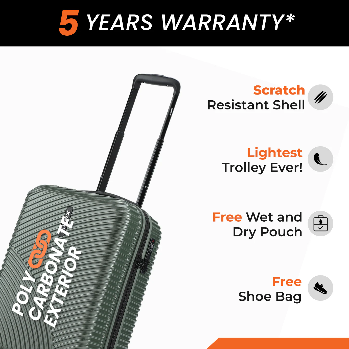 HRX by Hrithik Roshan Small Cabin Suitcase (56 cm) 8 Wheels - Glide - Image 83