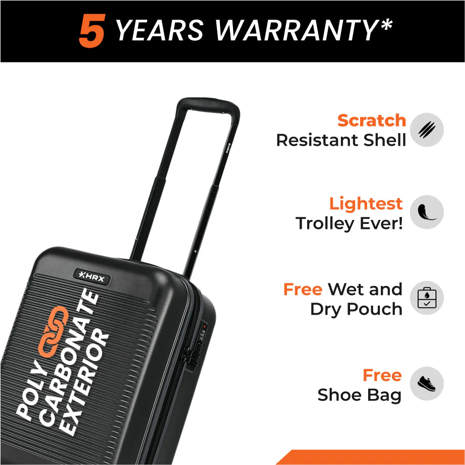 HRX by Hrithik Roshan Small Cabin Suitcase (56 cm) 8 Wheels - Grit - Image 65