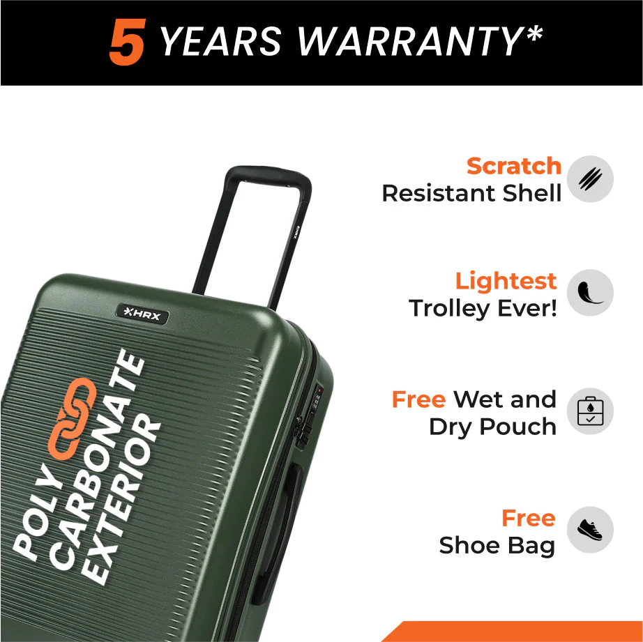 HRX by Hrithik Roshan Small Cabin Suitcase (56 cm) 8 Wheels - Grit - Image 67