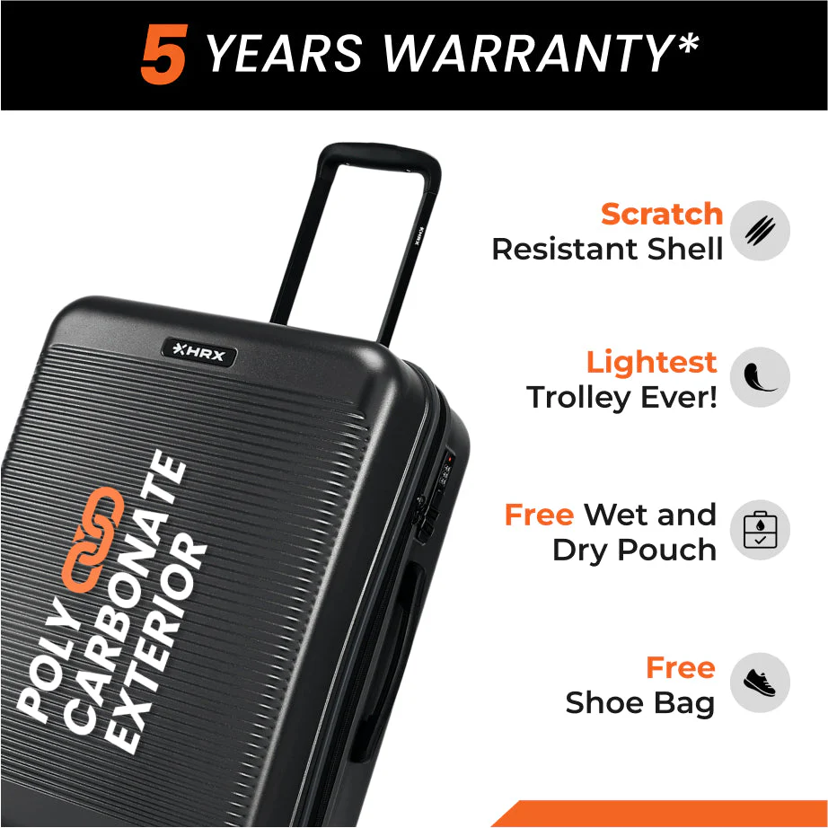 HRX by Hrithik Roshan Small Cabin Suitcase (56 cm) 8 Wheels - Grit - Image 69