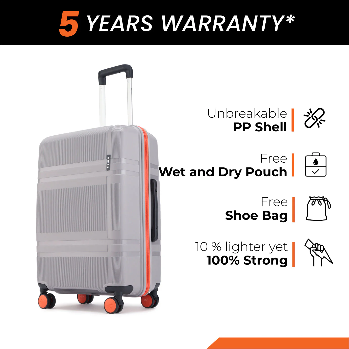 HRX Helium Small Cabin Suitcase (56 cm) 8 Wheels - by Hrithik Roshan - Image 48