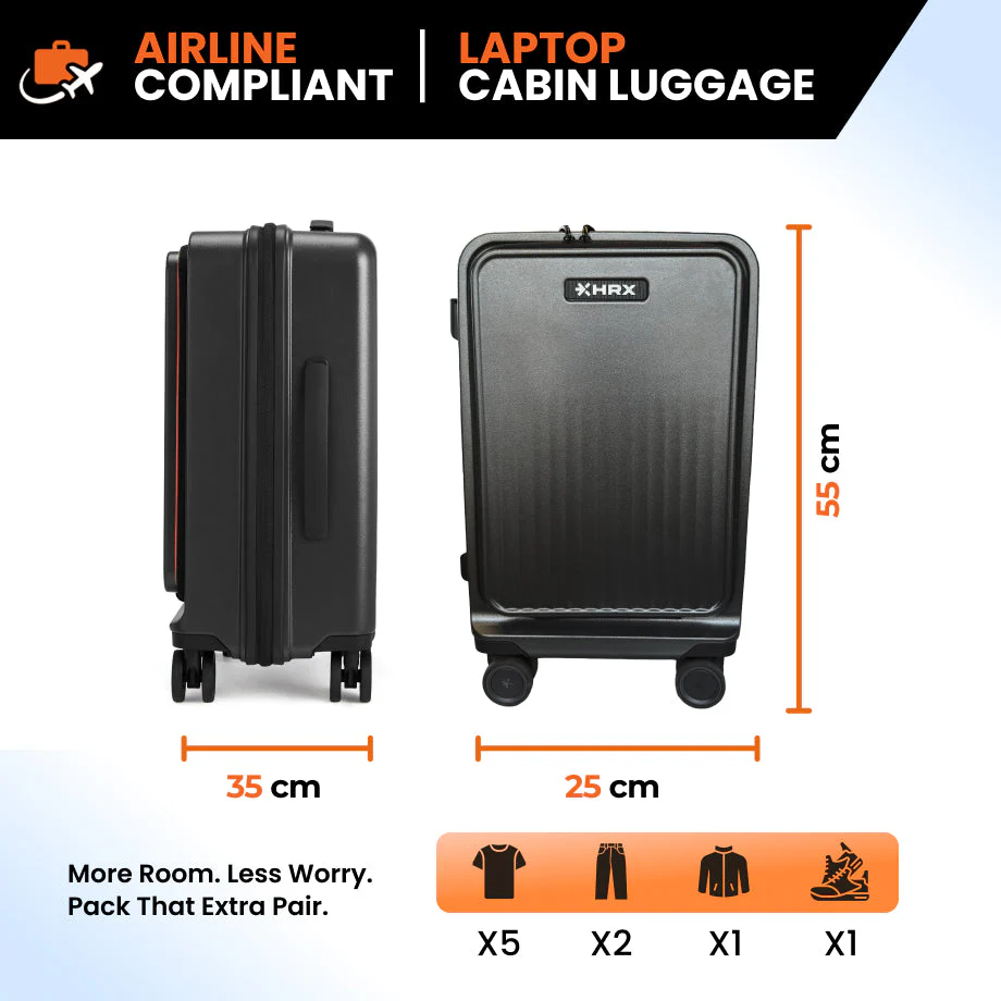 HRX Force Commute Trolley with Laptop Compartment - Image 20