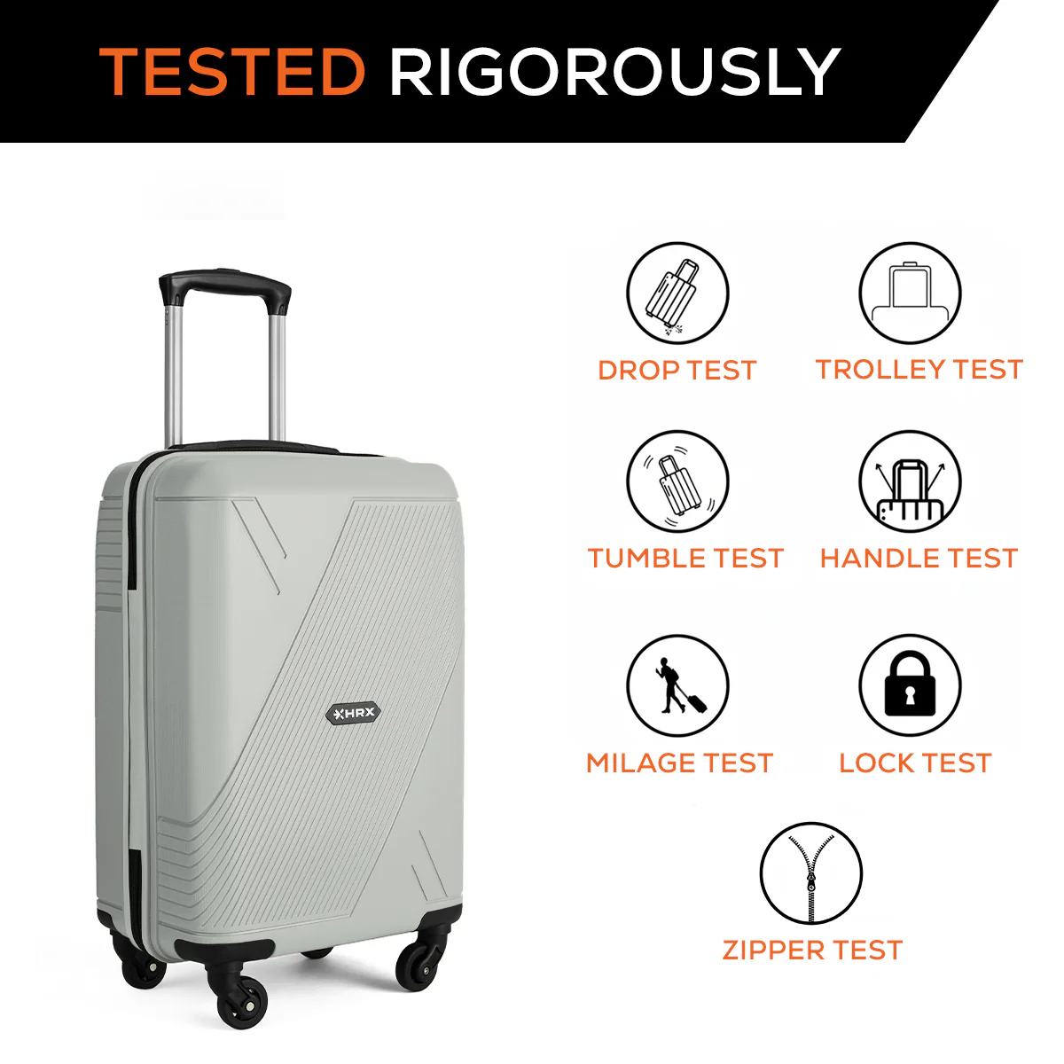 HRX Icon Polypropylene Cabin Suitcase (57 cm | 4 Wheels) - Image 27